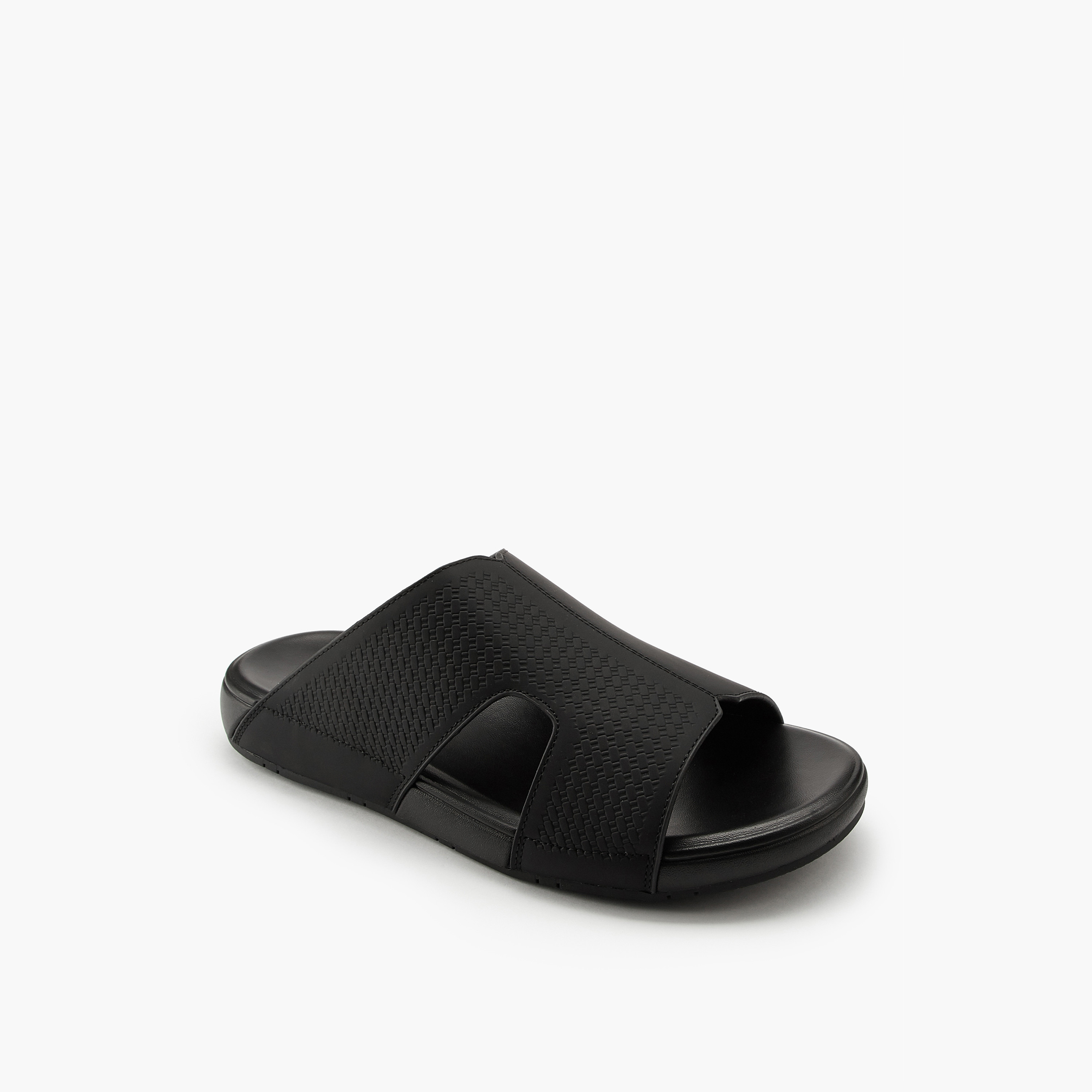 Duchini Men's Textured Slip-On Arabic Sandals-men-shoes-sandals-image-3