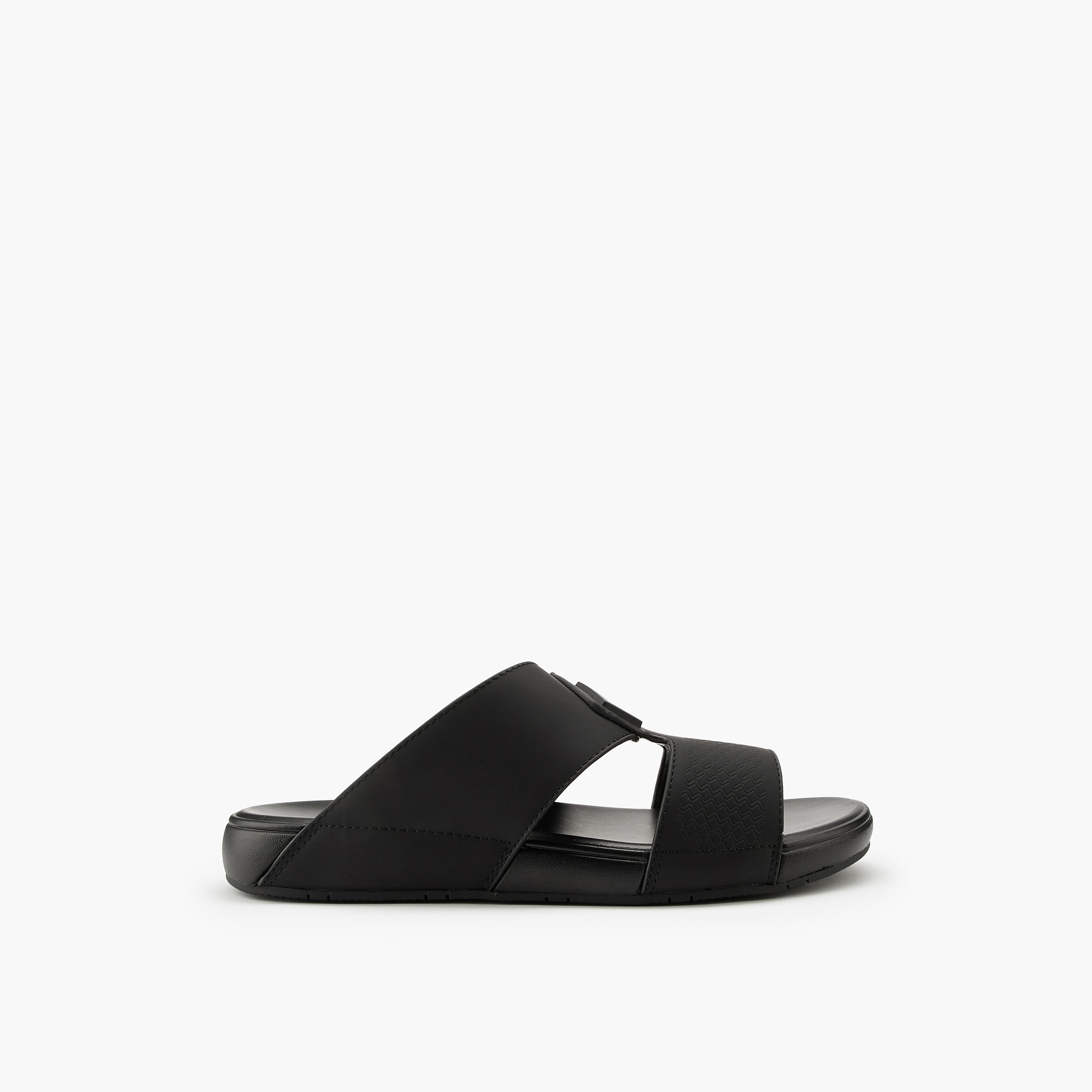 Duchini Men's Textured Slip-On Arabic Sandals-men-shoes-sandals-image-2