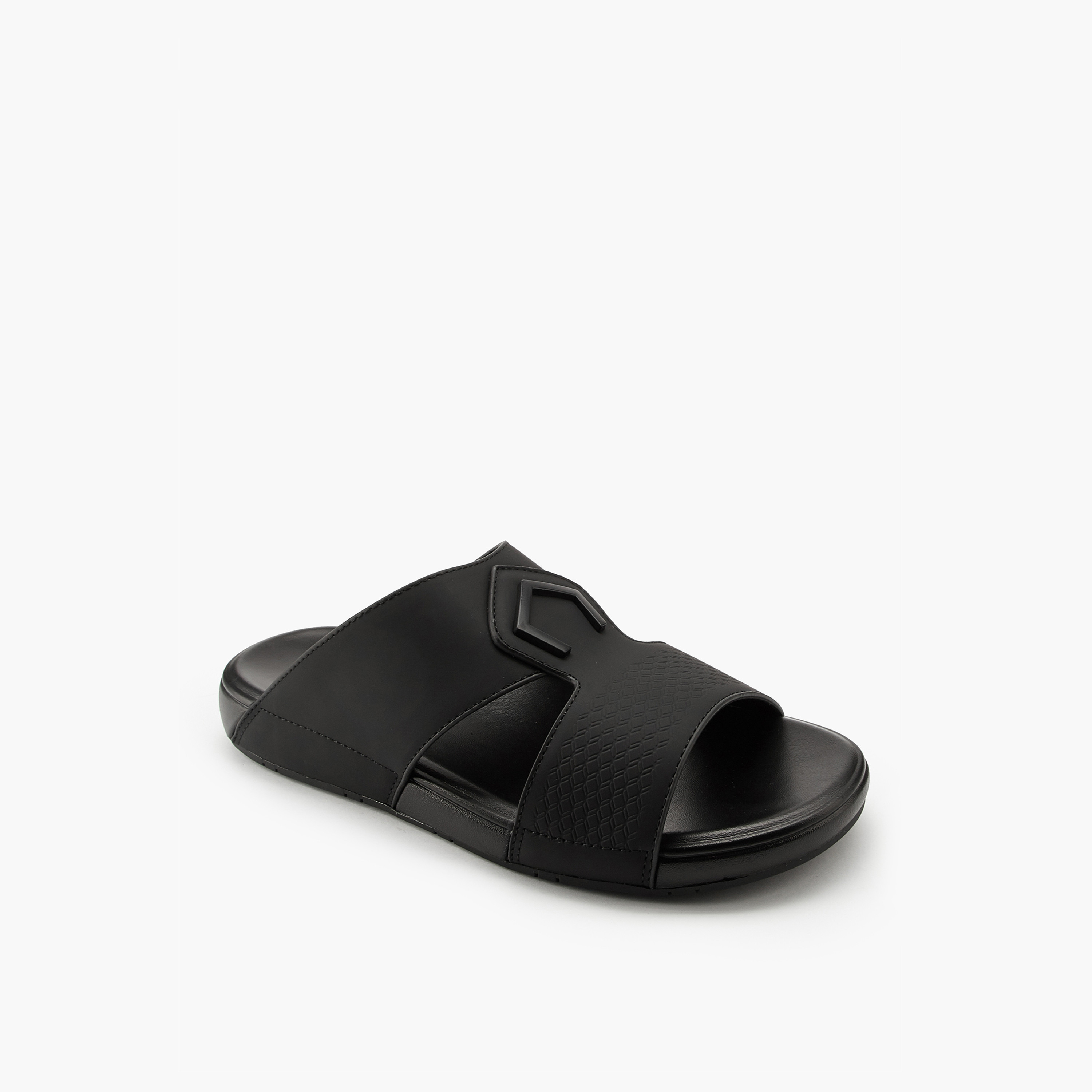 Duchini Men's Textured Slip-On Arabic Sandals-men-shoes-sandals-image-3