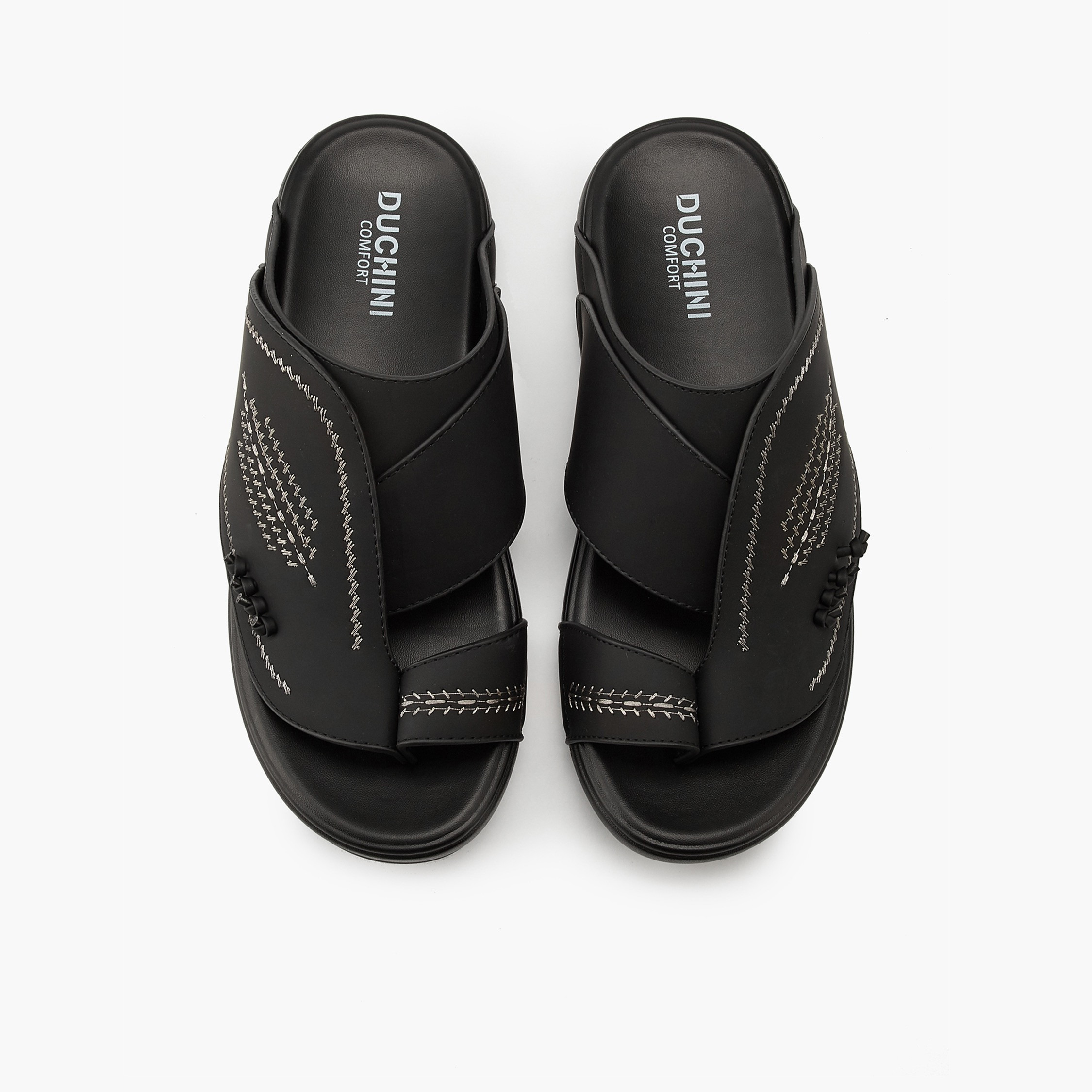 Duchini Men's Embroidered Slip-On Arabic Sandals-men-shoes-sandals-image-1