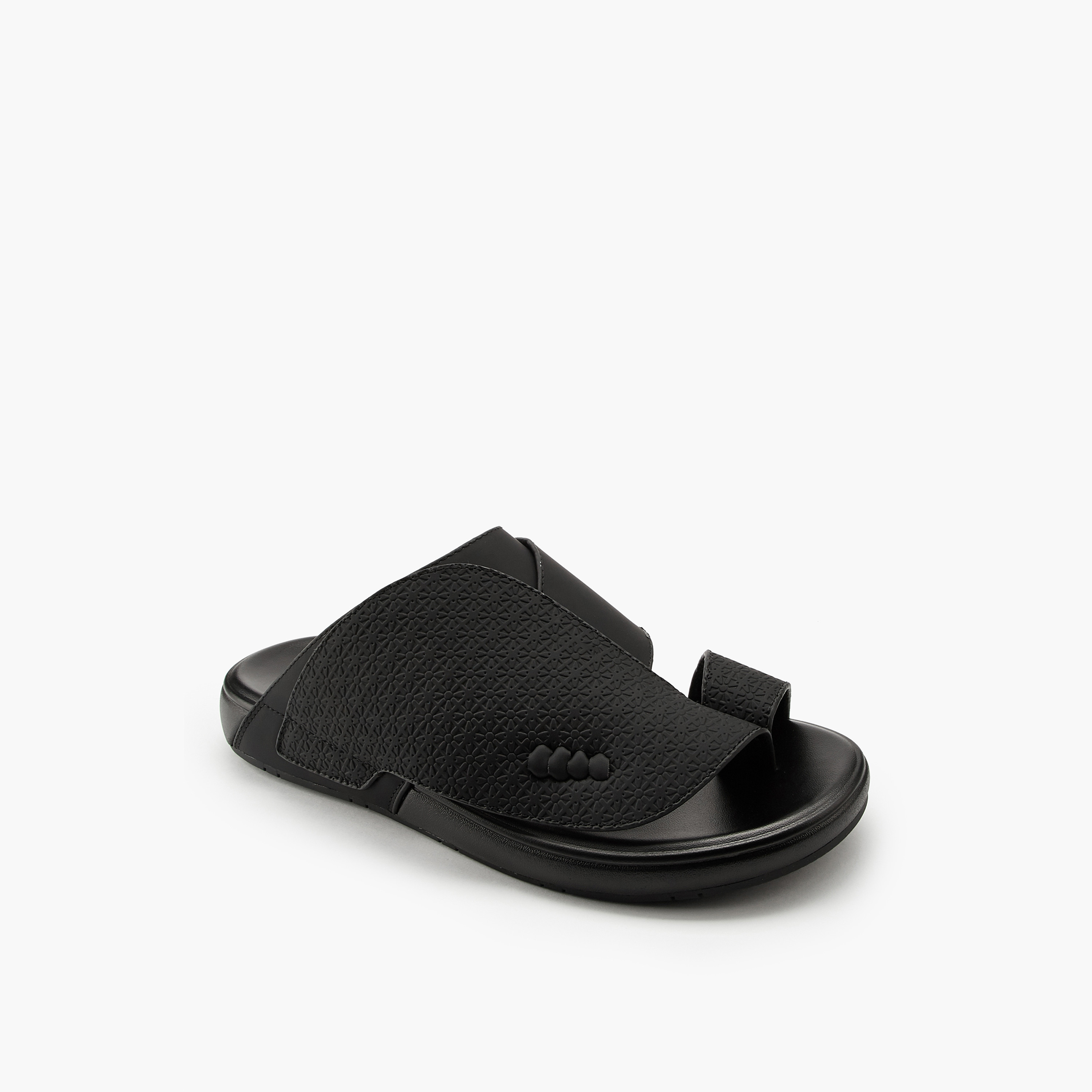 Duchini Men's Textured Slip-On Arabic Sandals-men-shoes-sandals-image-3