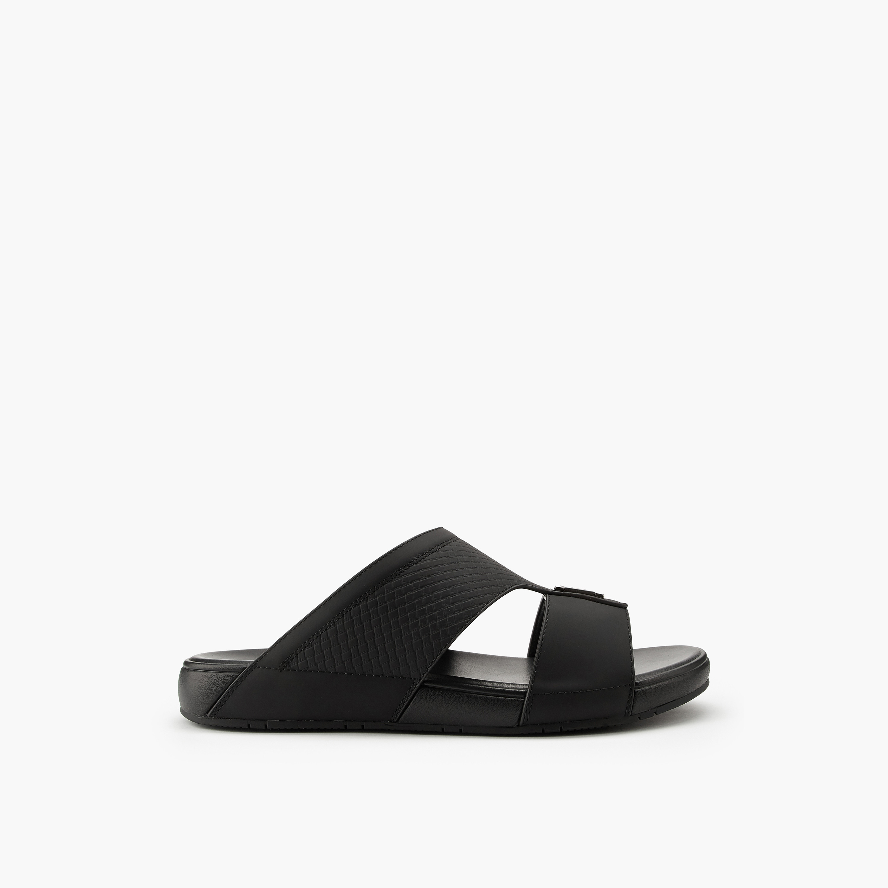 Duchini Men's Textured Slip-On Arabic Sandals-men-shoes-sandals-image-2