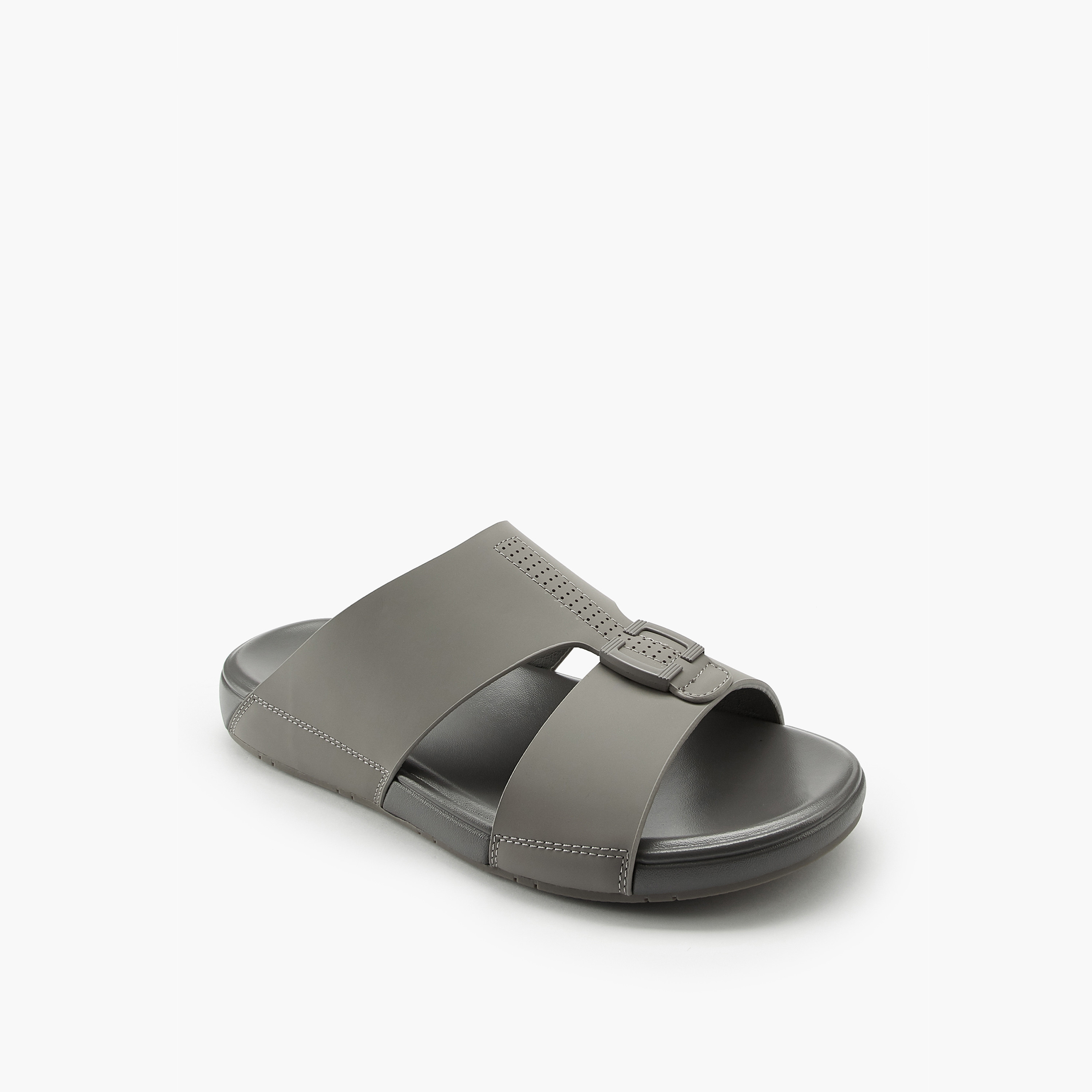 Duchini Men's Stitch Detail Slip-On Arabic Sandals-men-shoes-sandals-image-3