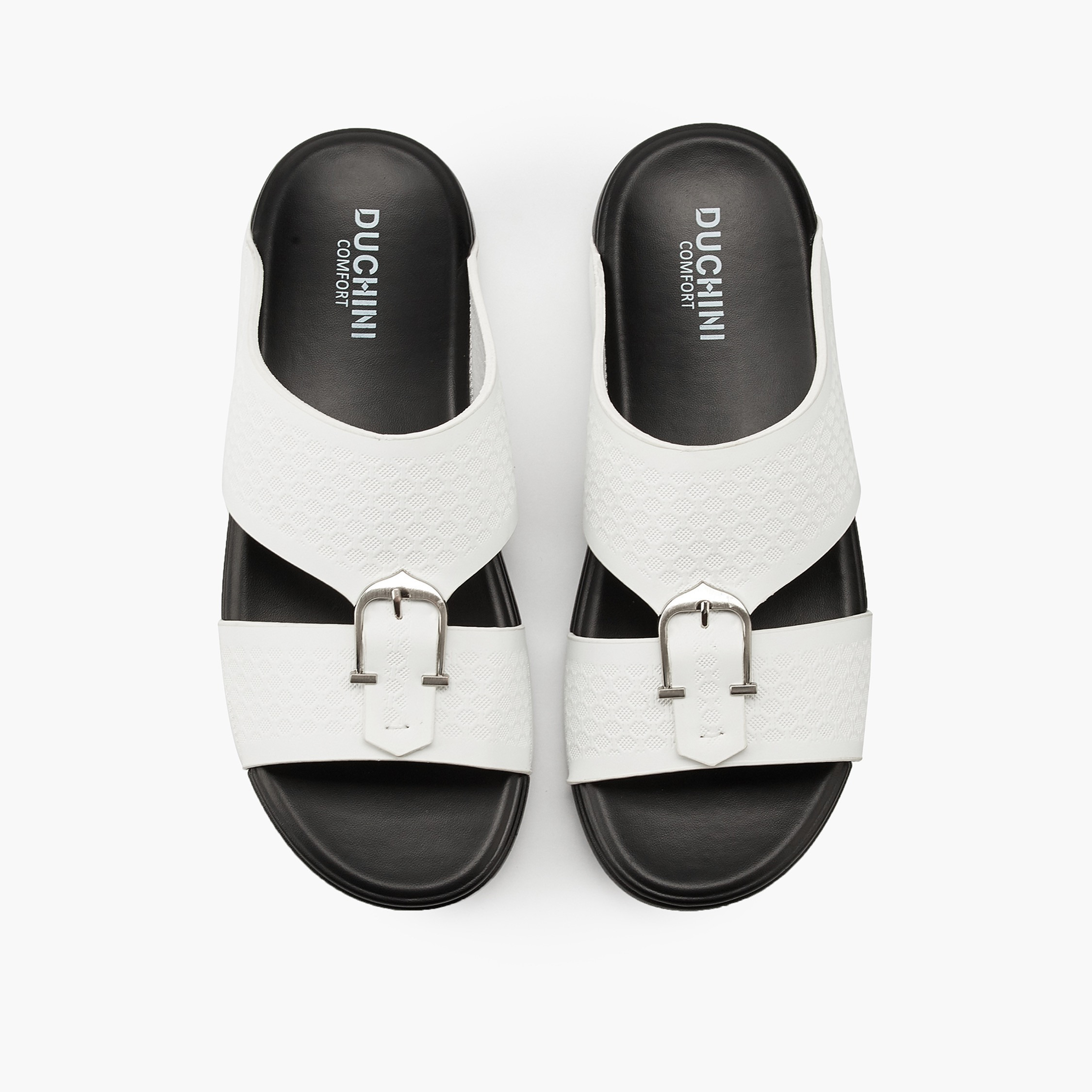 Duchini Men's Buckle Accent Slip-On Arabic Sandals-men-shoes-sandals-image-1