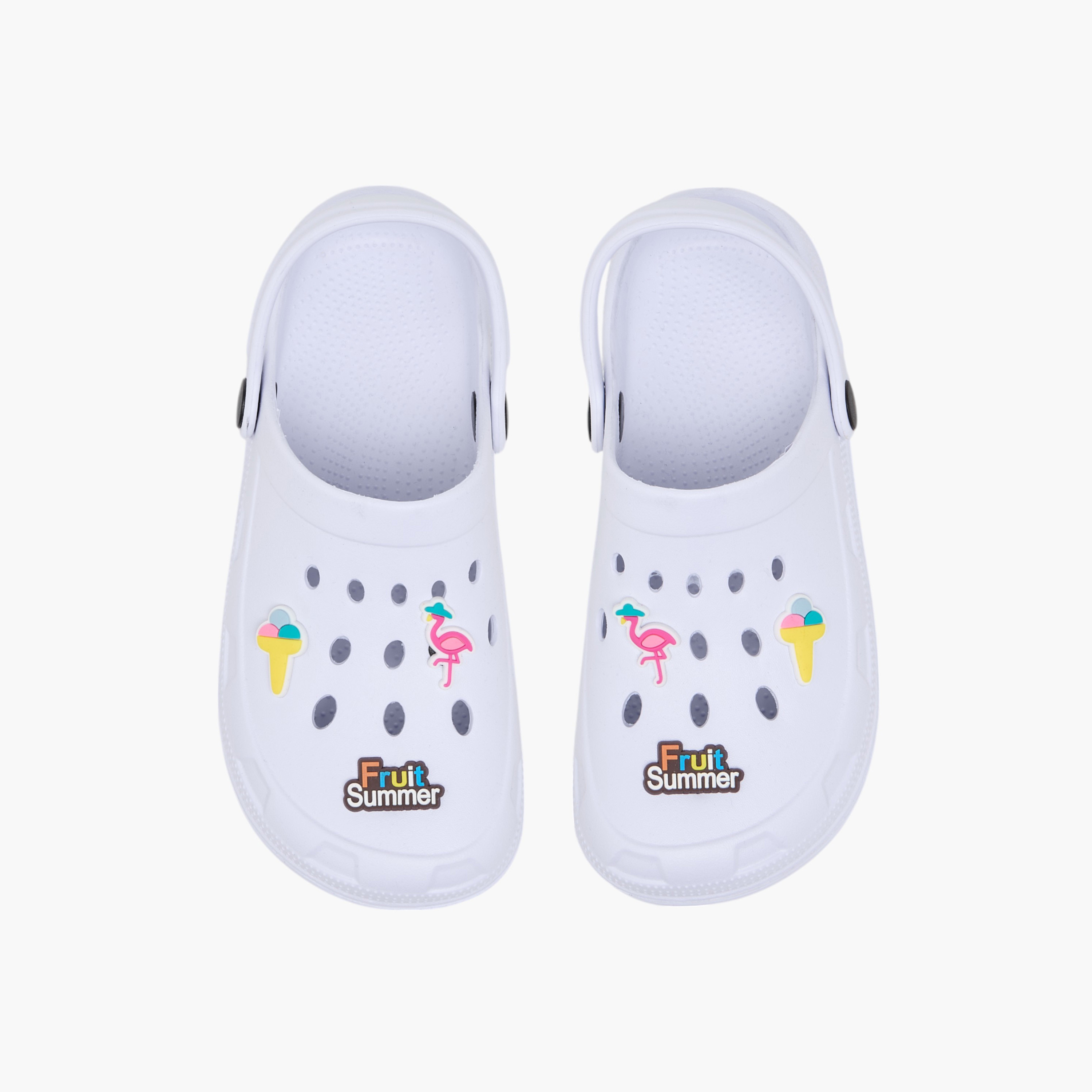 Flora Bella Flamingo Accent Clogs with Backstrap-girls-shoes-sandals-image-1