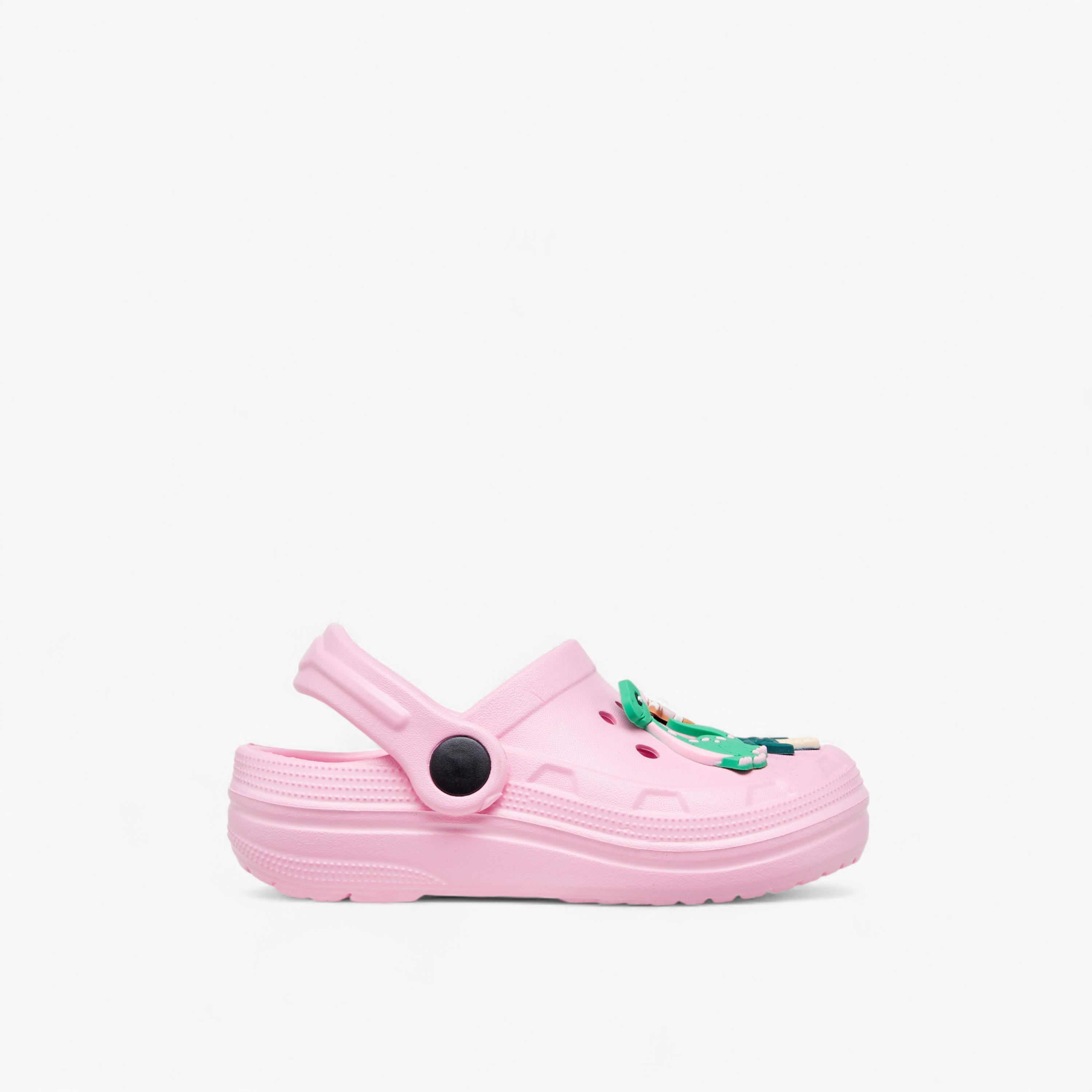 Flora Bella Dinosaur Accent Clogs with Backstrap-girls-shoes-flipflopsandslides-image-3