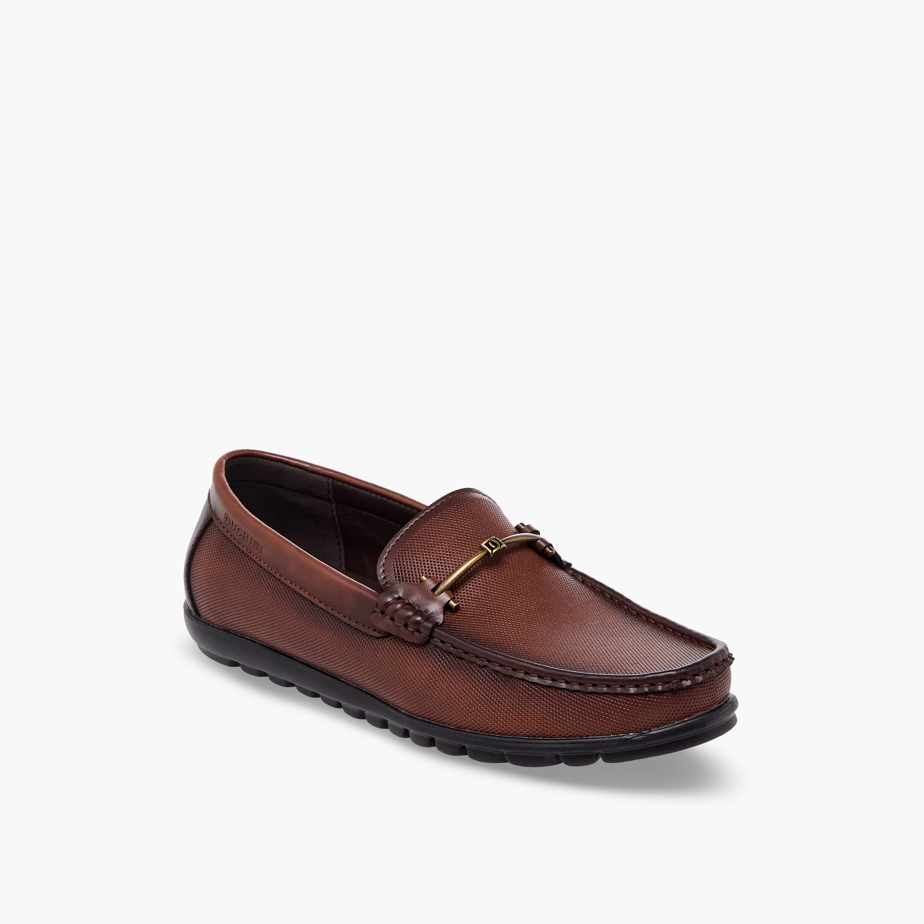 Duchini Men Textured Slip-On Loafers-men-shoes-formalshoes-image-2