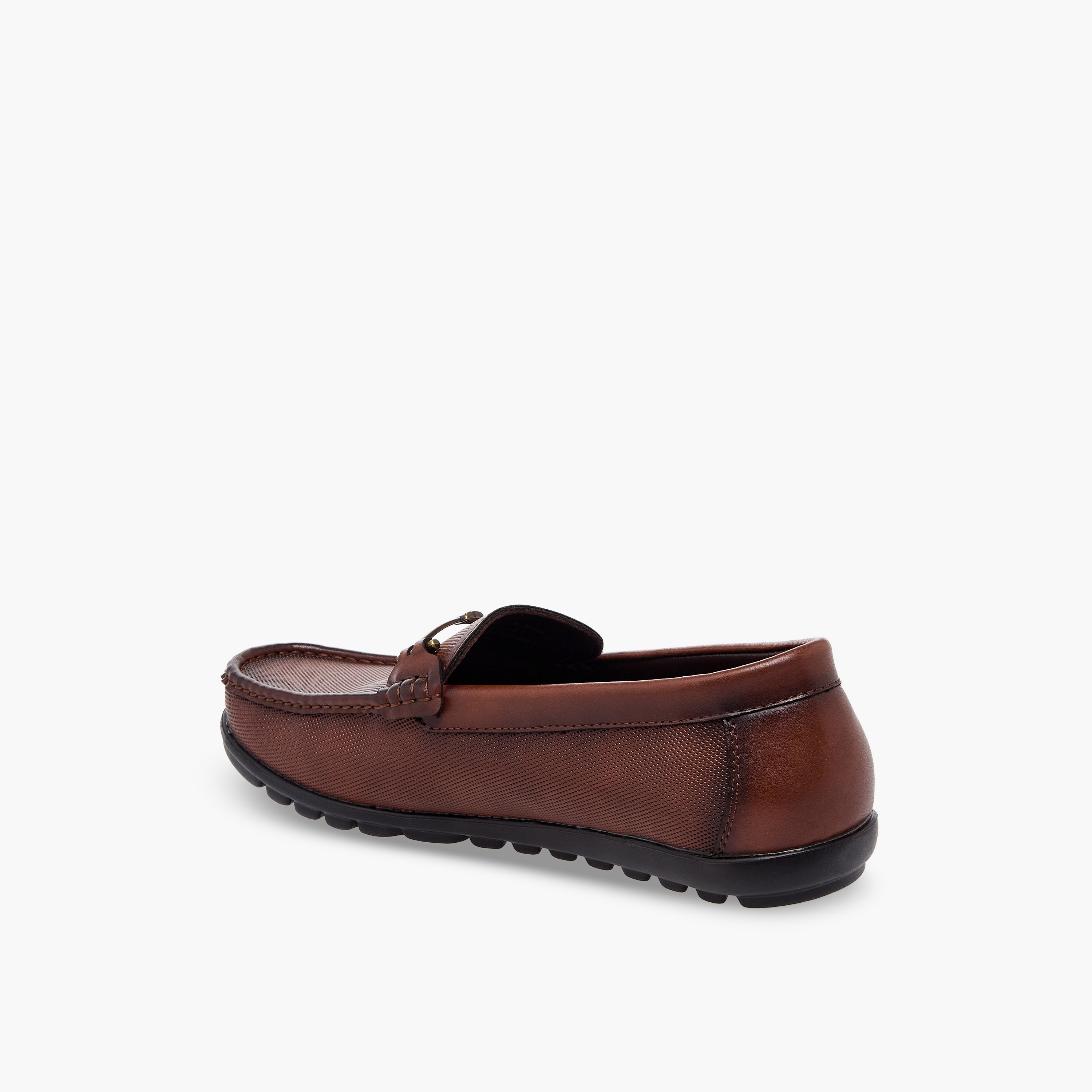Duchini Men Textured Slip-On Loafers-men-shoes-formalshoes-image-5