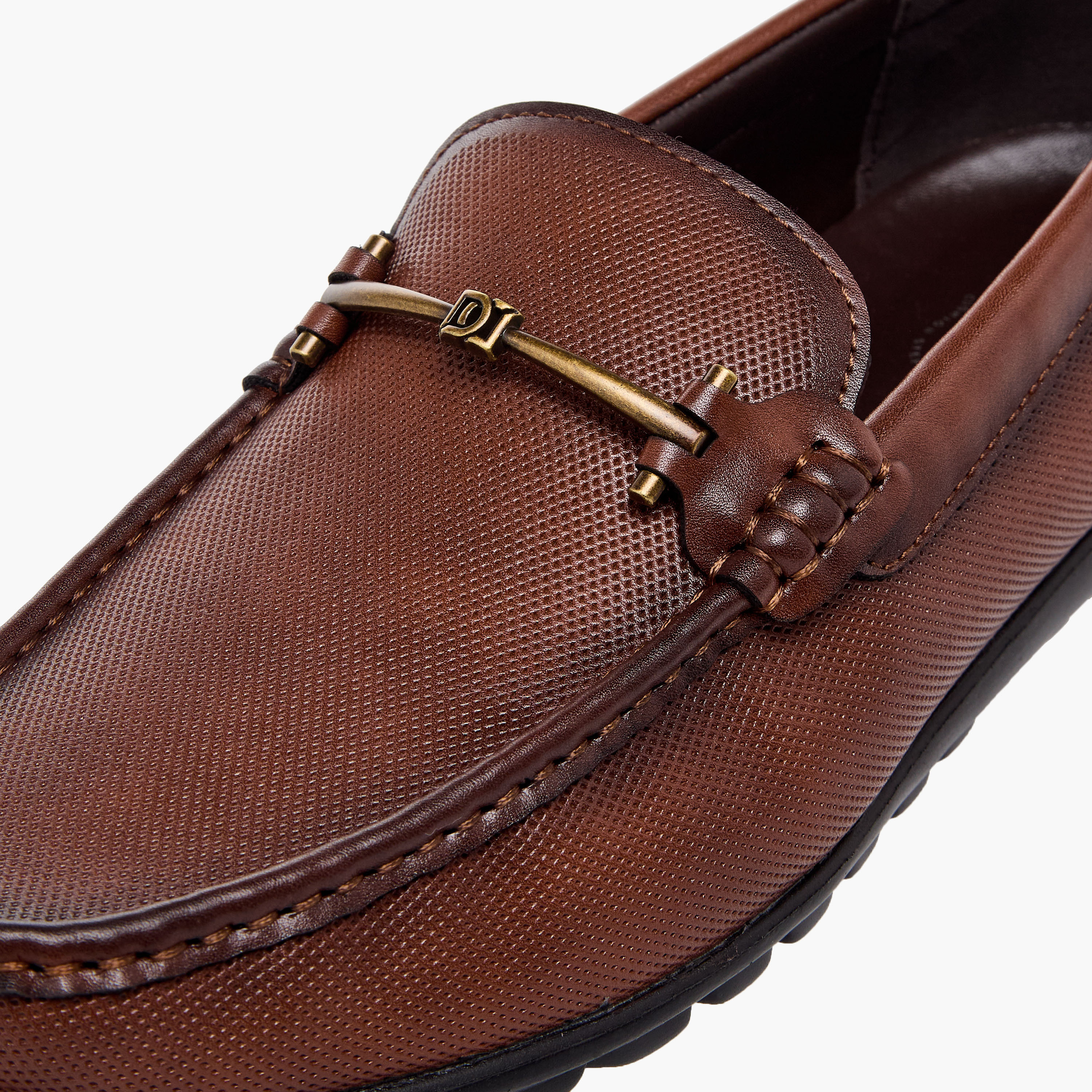 Duchini Men Textured Slip-On Loafers-men-shoes-formalshoes-image-7