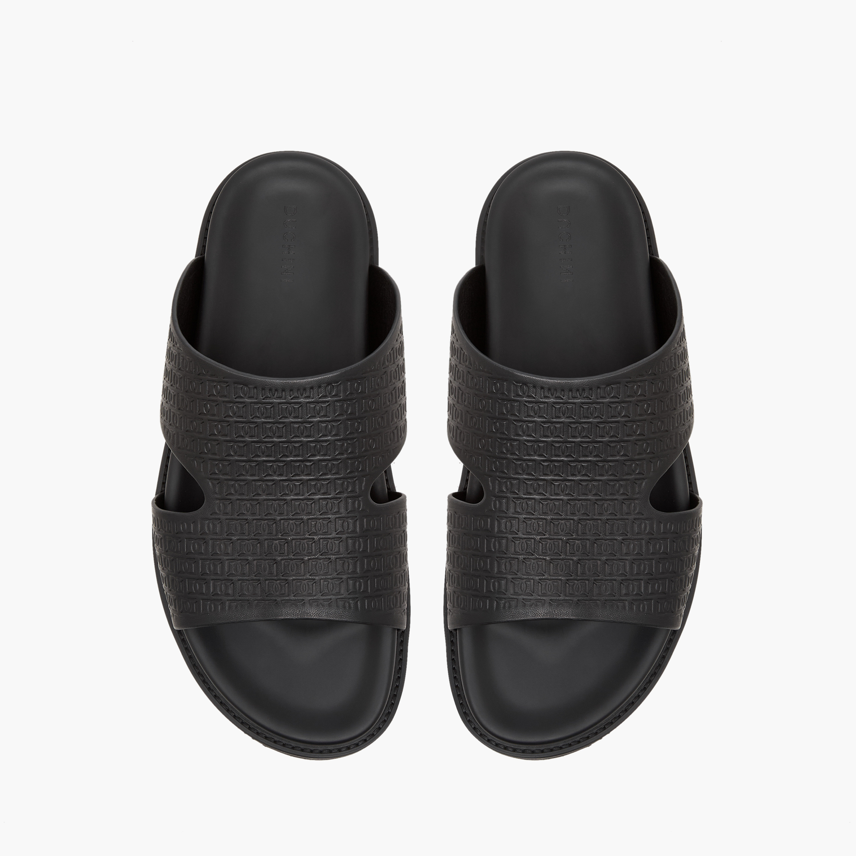 Duchini Men's Logo Embossed Slip-On Comfort Sandal-men-shoes-sandals-image-1
