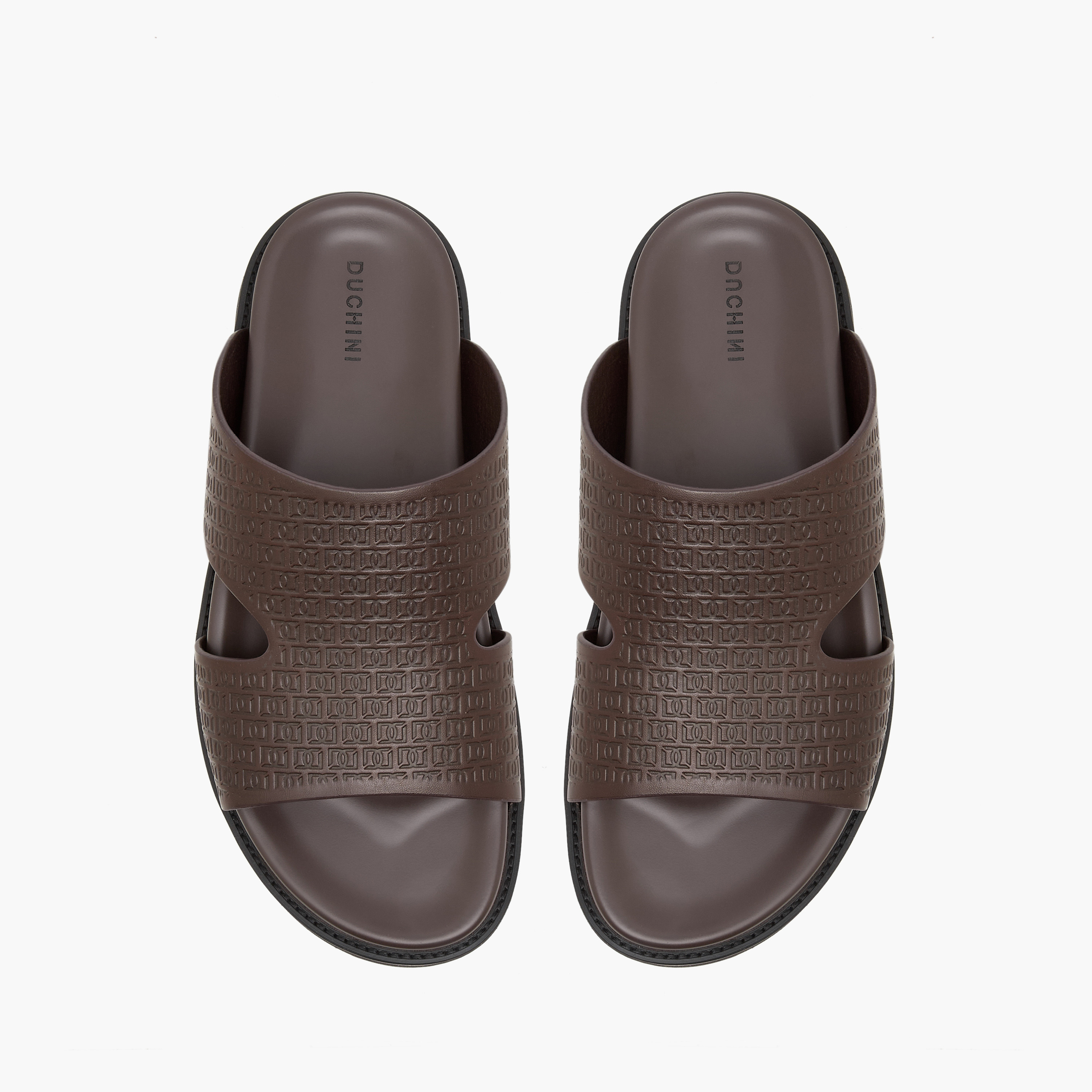 Duchini Men's Logo Embossed Slip-On Comfort Sandal-men-shoes-sandals-image-1