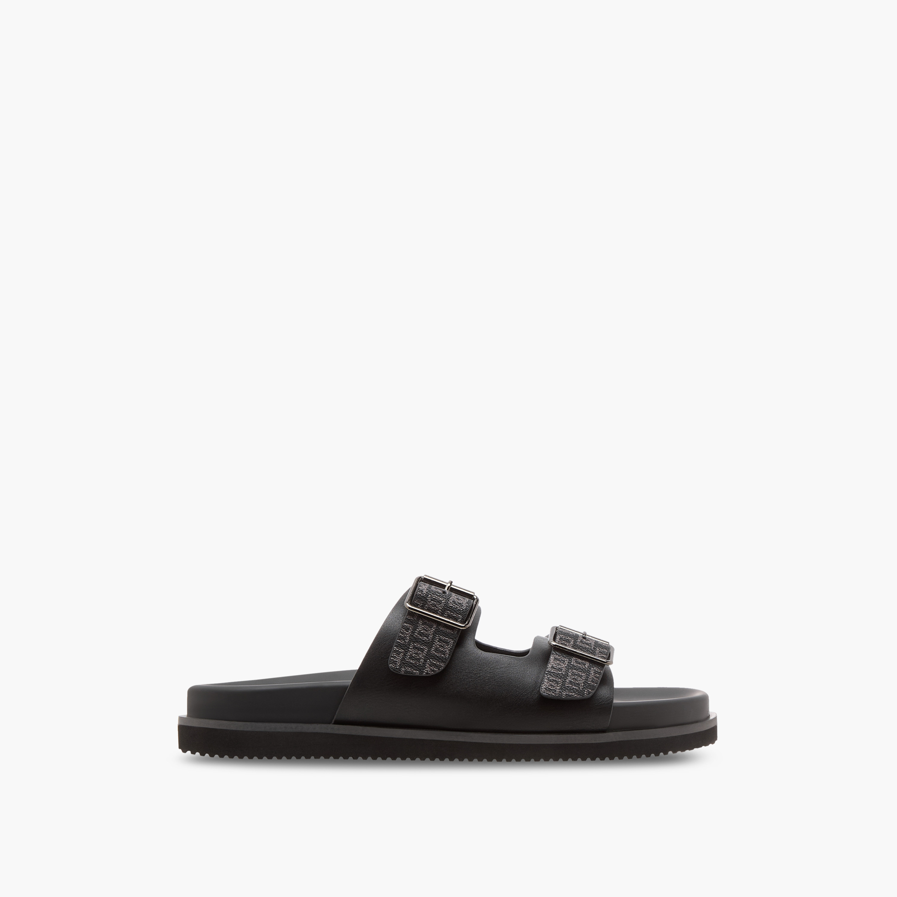 Duchini Men's Monogram Print Slip-On Comfort Sandals-men-shoes-sandals-image-2