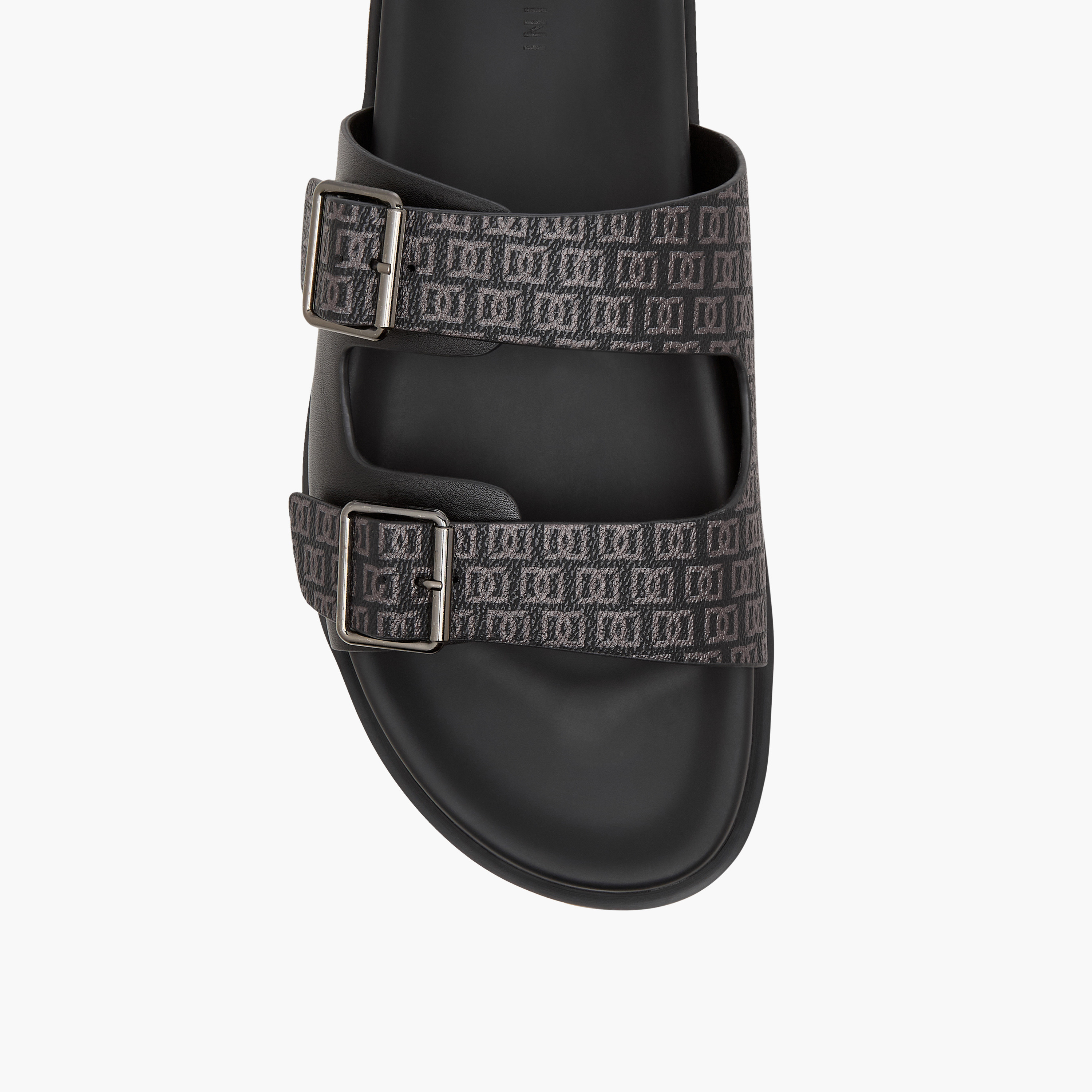 Duchini Men's Monogram Print Slip-On Comfort Sandals-men-shoes-sandals-image-3