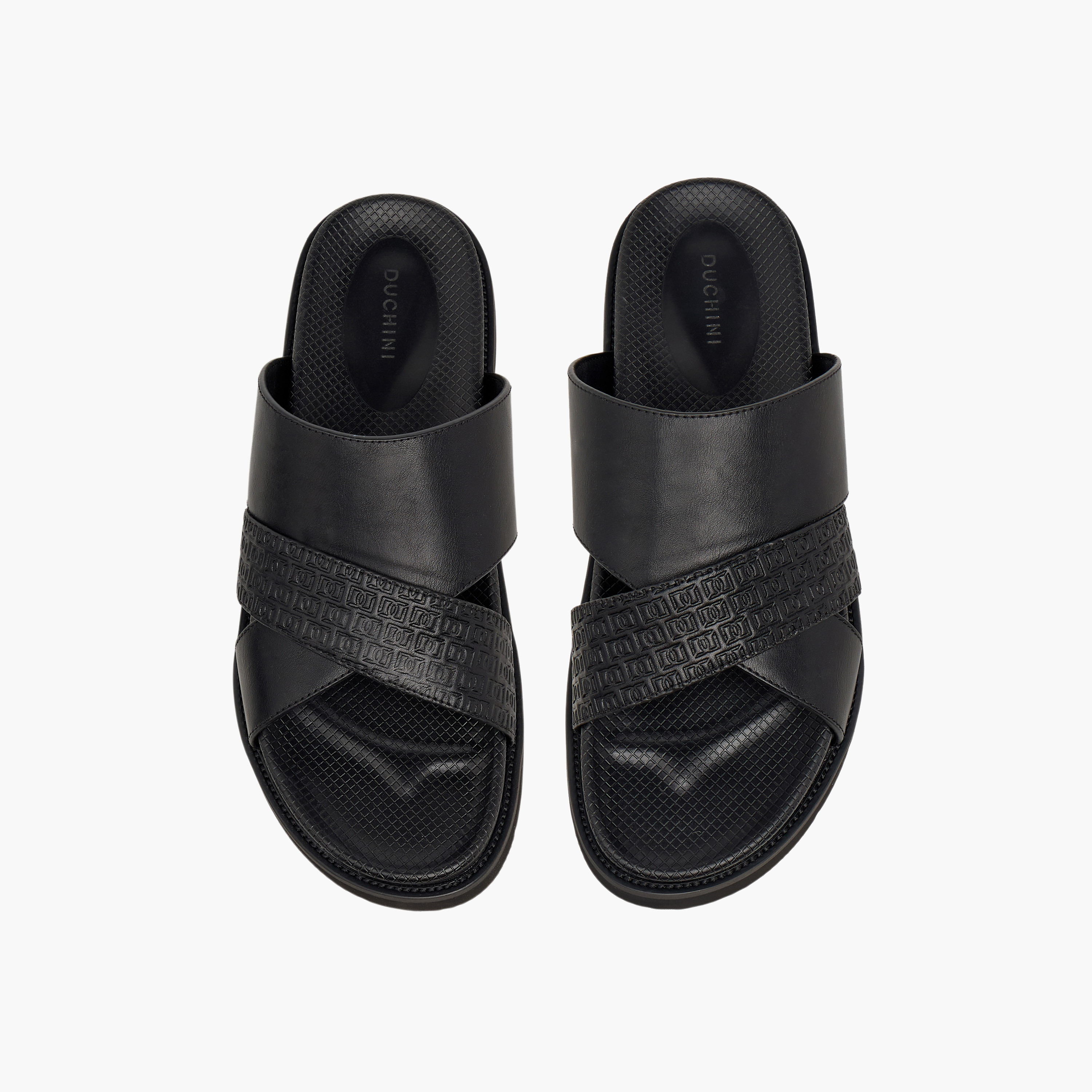 Duchini Men Textured Slip-On Comfort Sandals-men-shoes-sandals-image-1