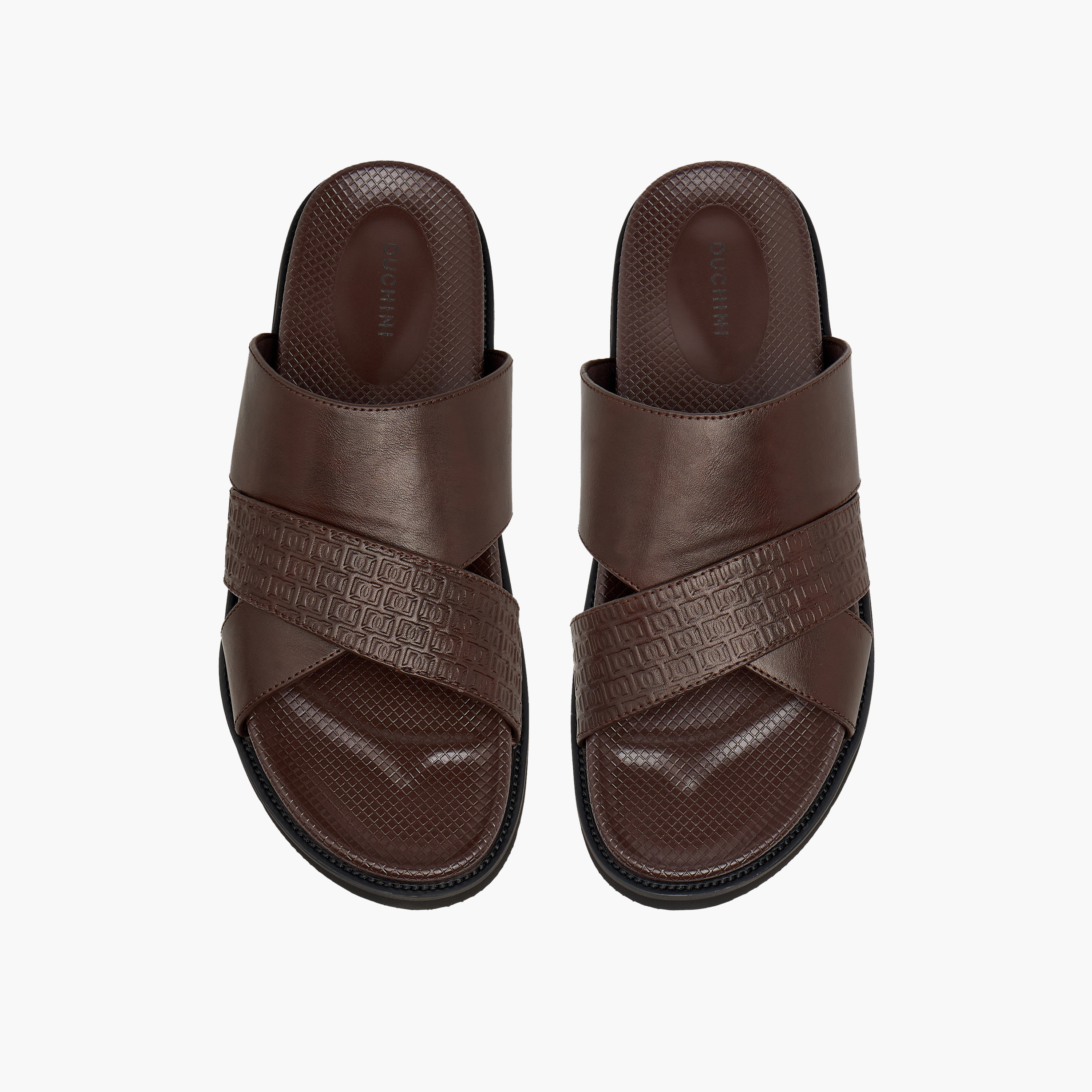 Duchini Men Textured Slip-On Comfort Sandals-men-shoes-sandals-image-1