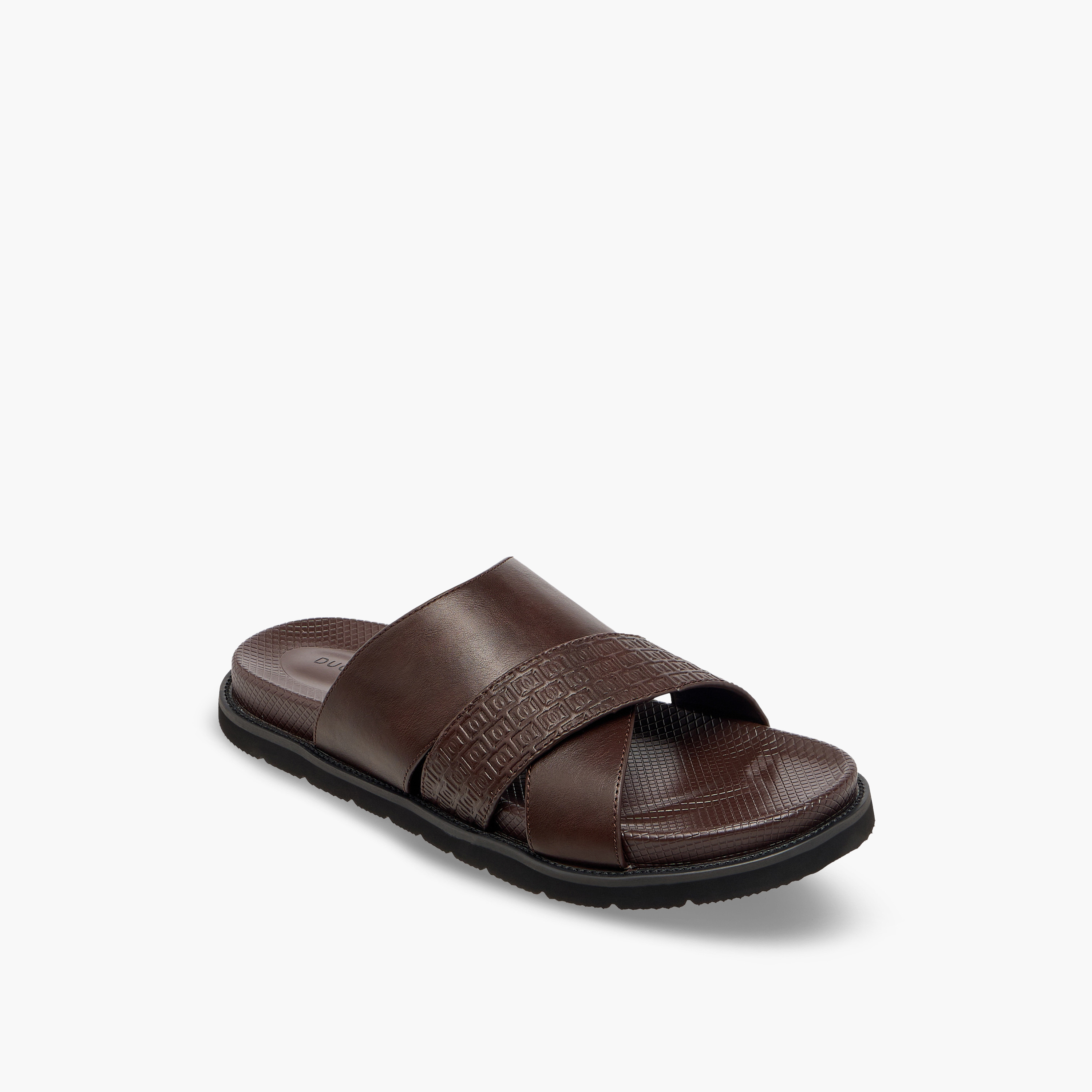 Duchini Men Textured Slip-On Comfort Sandals-men-shoes-sandals-image-2