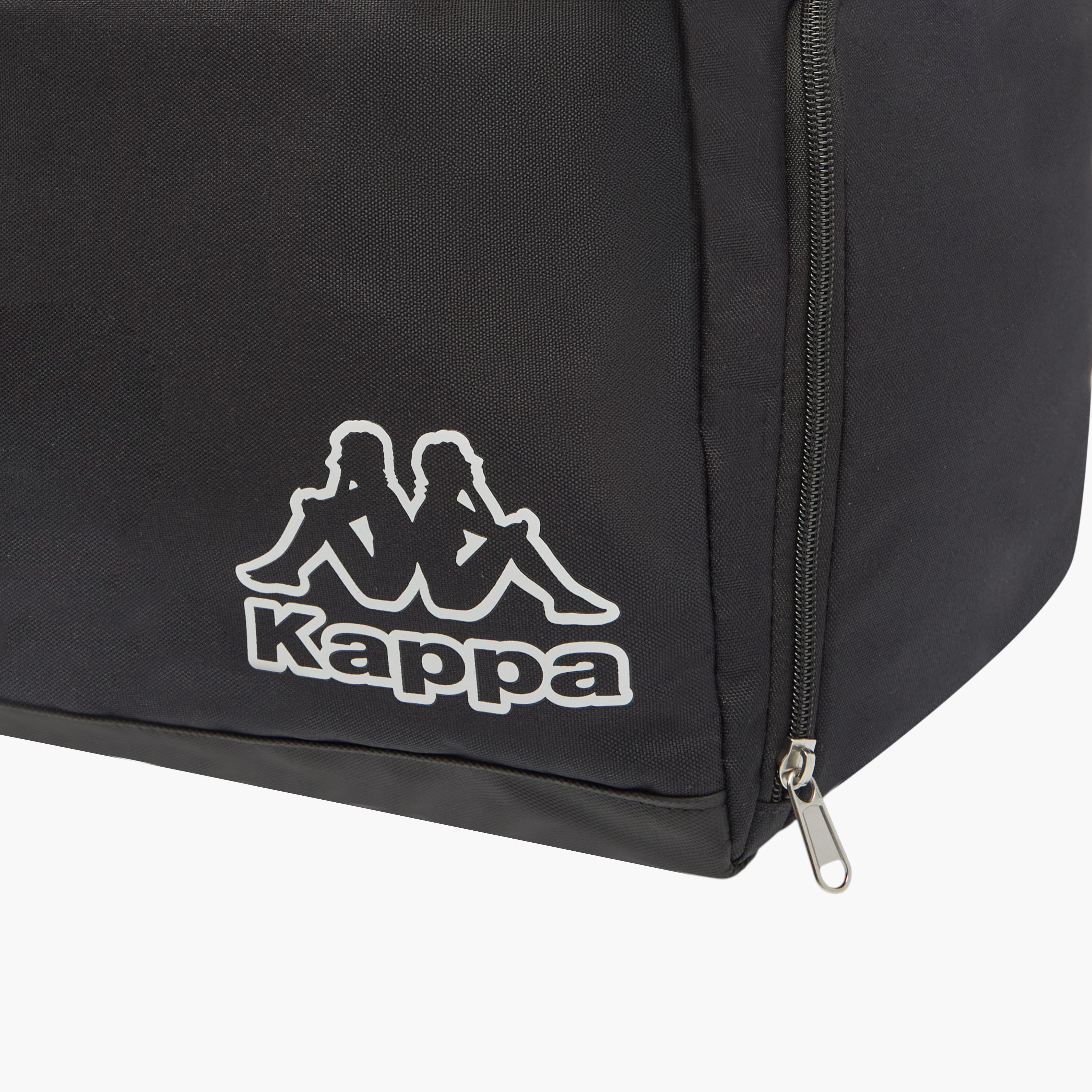 Kappa Logo Print Duffel Bag with Handles and Zip Closure-travel-luggagesandbags-dufflebags-image-5