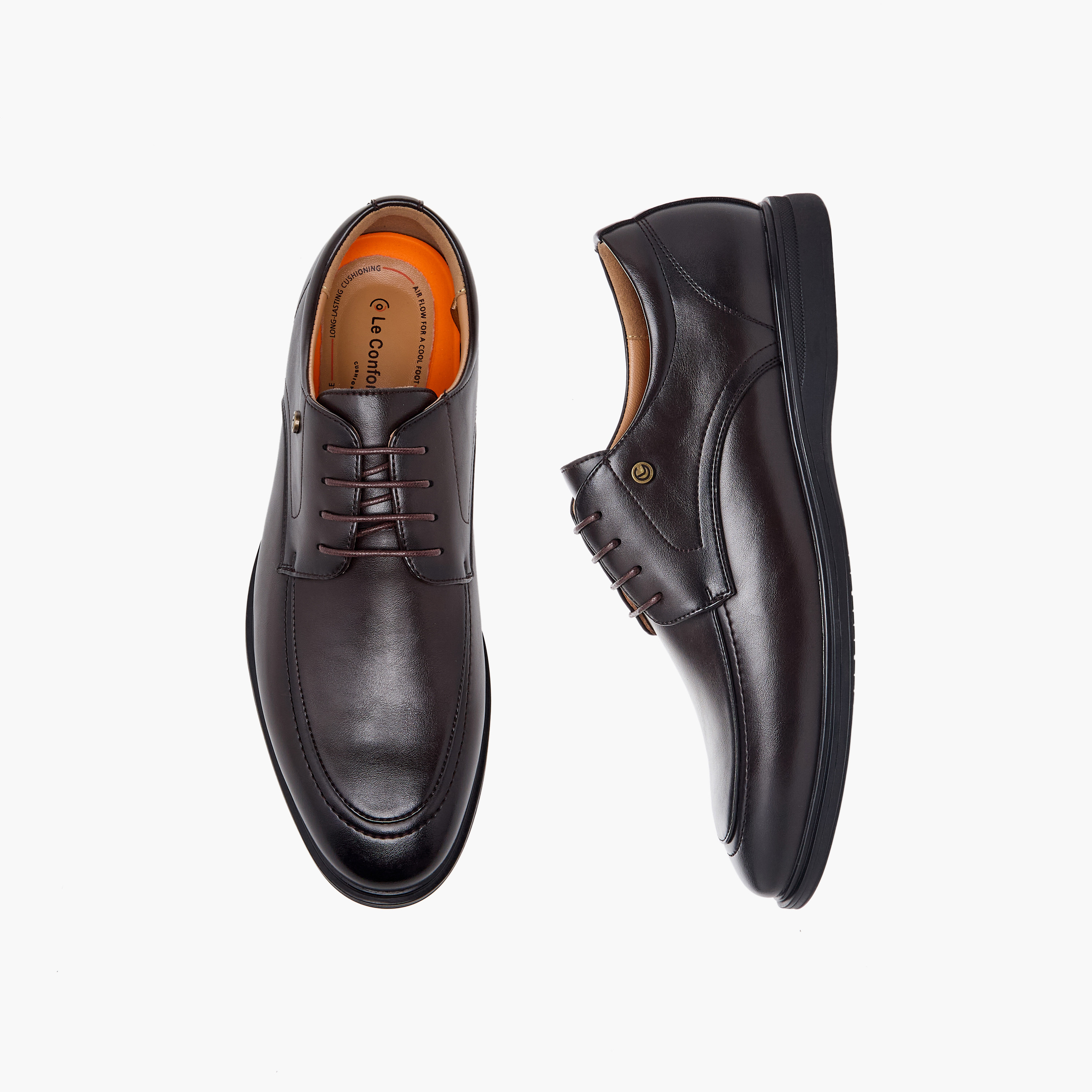 حذاء ديربي برباط إغلاق للرجال من لو كونفورت-men-shoes-formalshoes-image-1