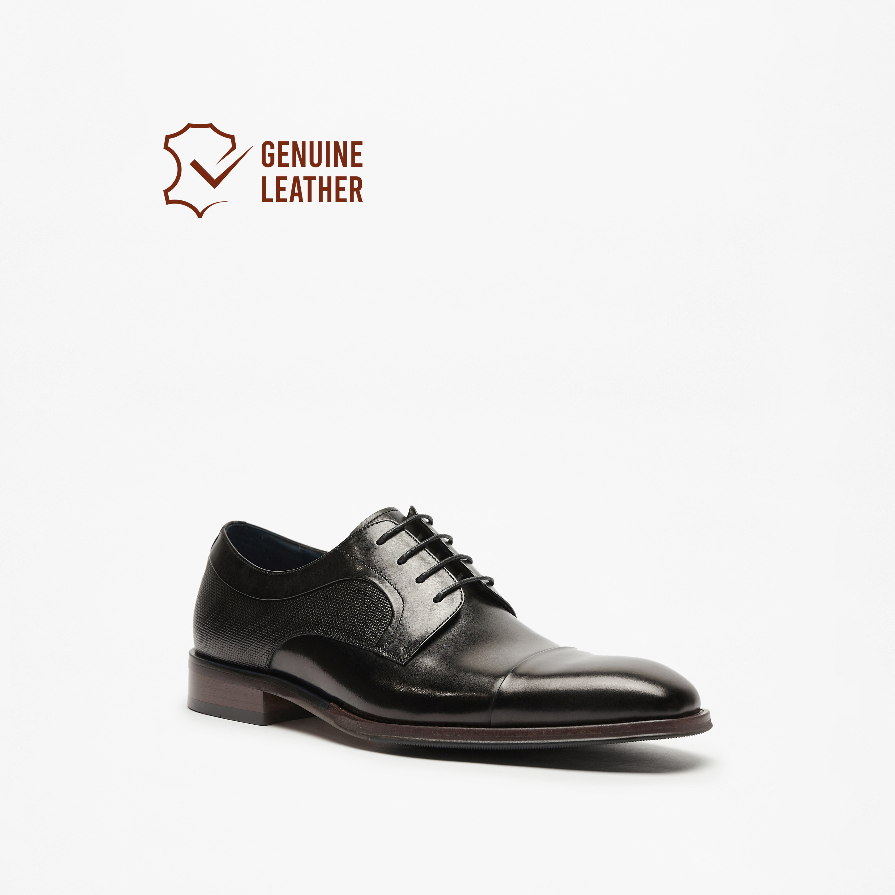 Duchini Men's Leather Lace-Up Derby Shoes-men-shoes-formalshoes-image-1