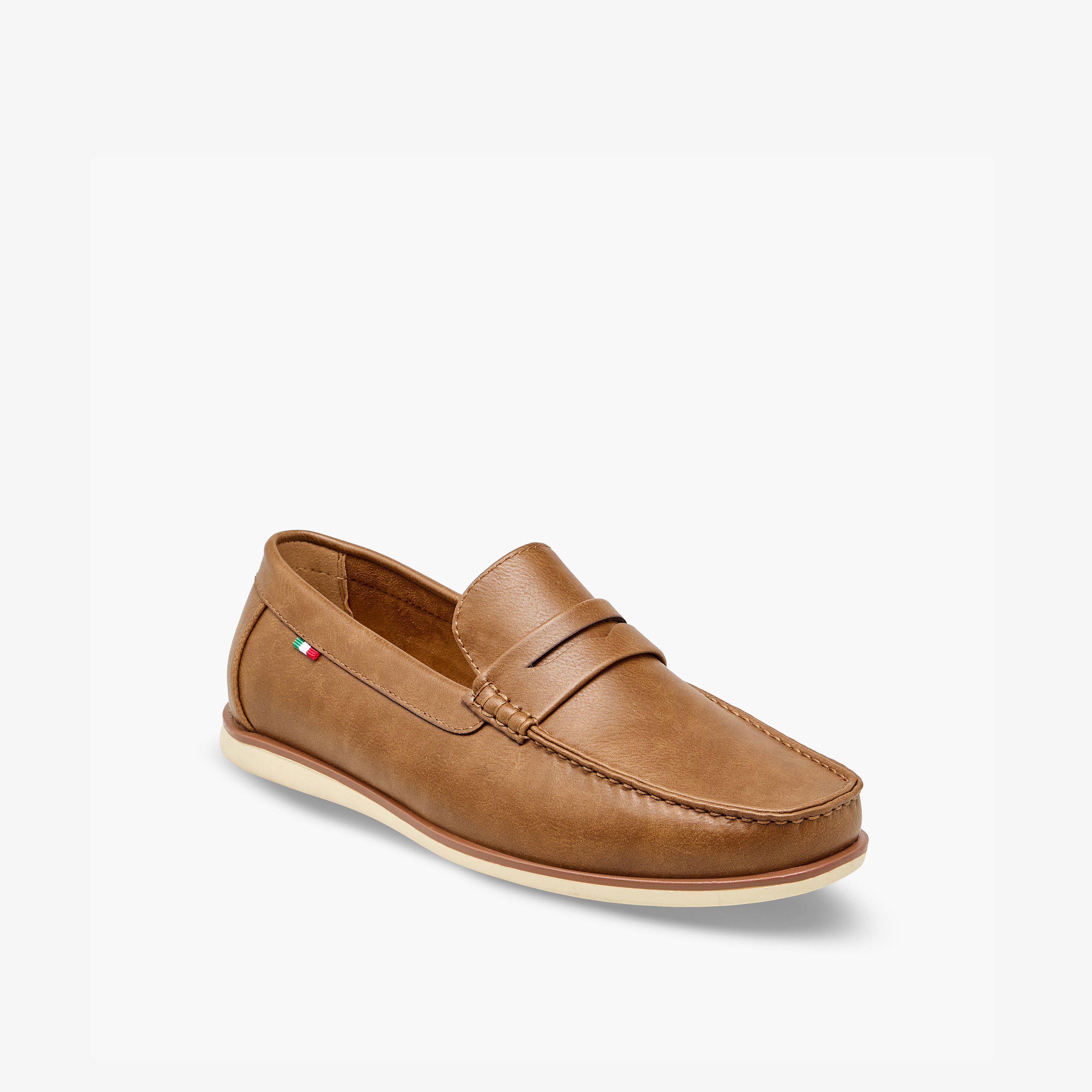 Renzo Ruganni Men Textured Penny Loafers-men-formalshoes-image-2