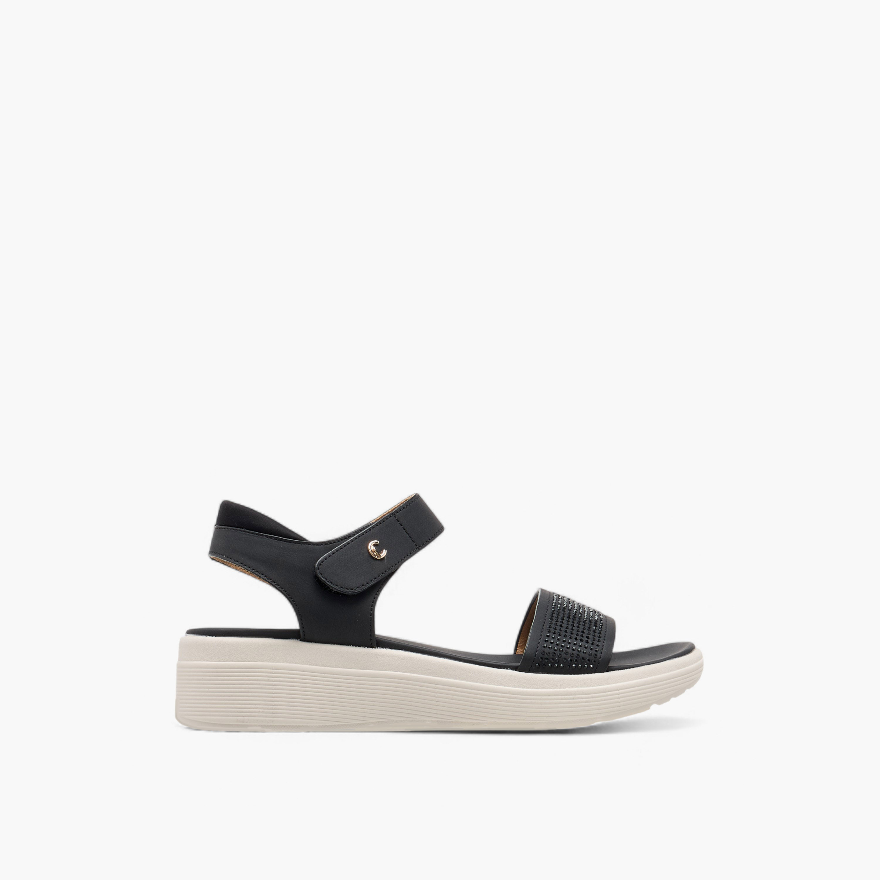 صندل مريح مزين مع إغلاق بشريط لاصق من لو كونفورت-women-shoes-sandals-heeled-image-2