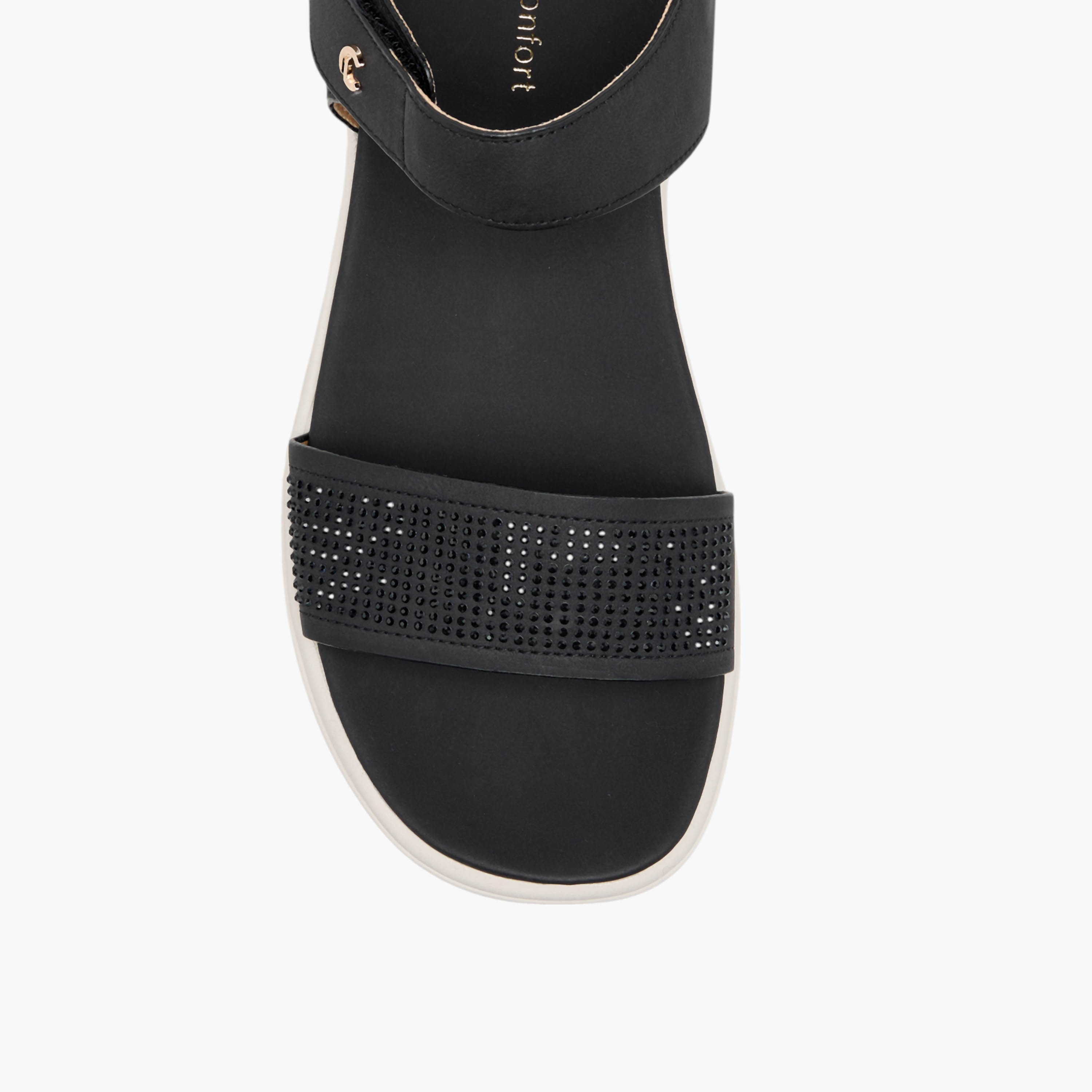 صندل مريح مزين مع إغلاق بشريط لاصق من لو كونفورت-women-shoes-sandals-heeled-image-3