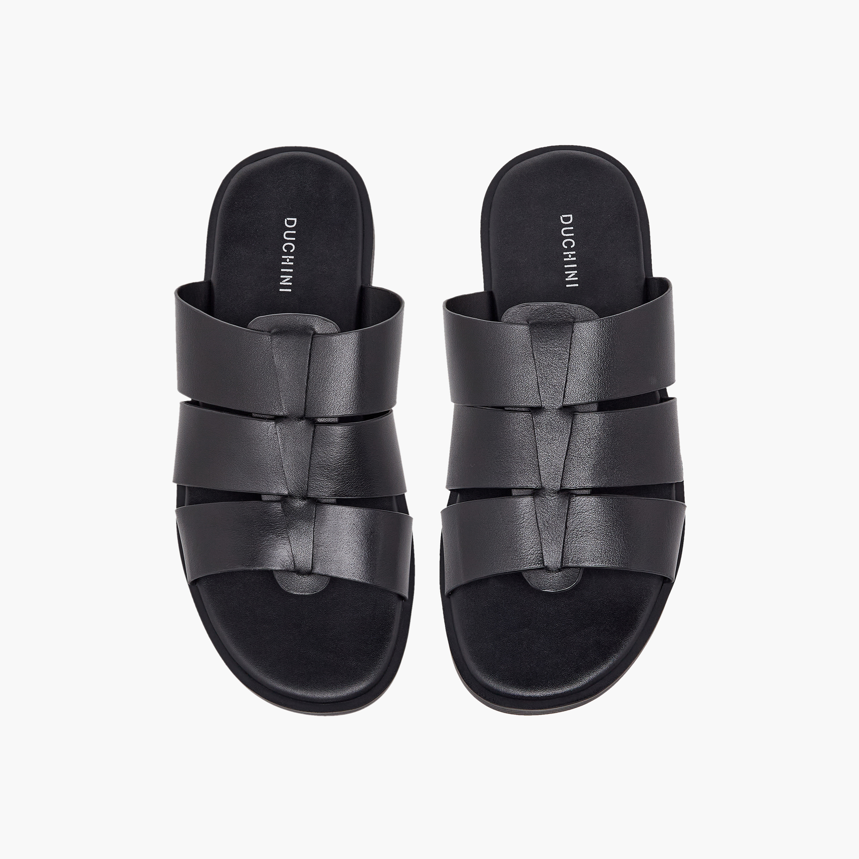 Duchini Men Slip-On Leather Comfort Sandals-men-shoes-sandals-image-1