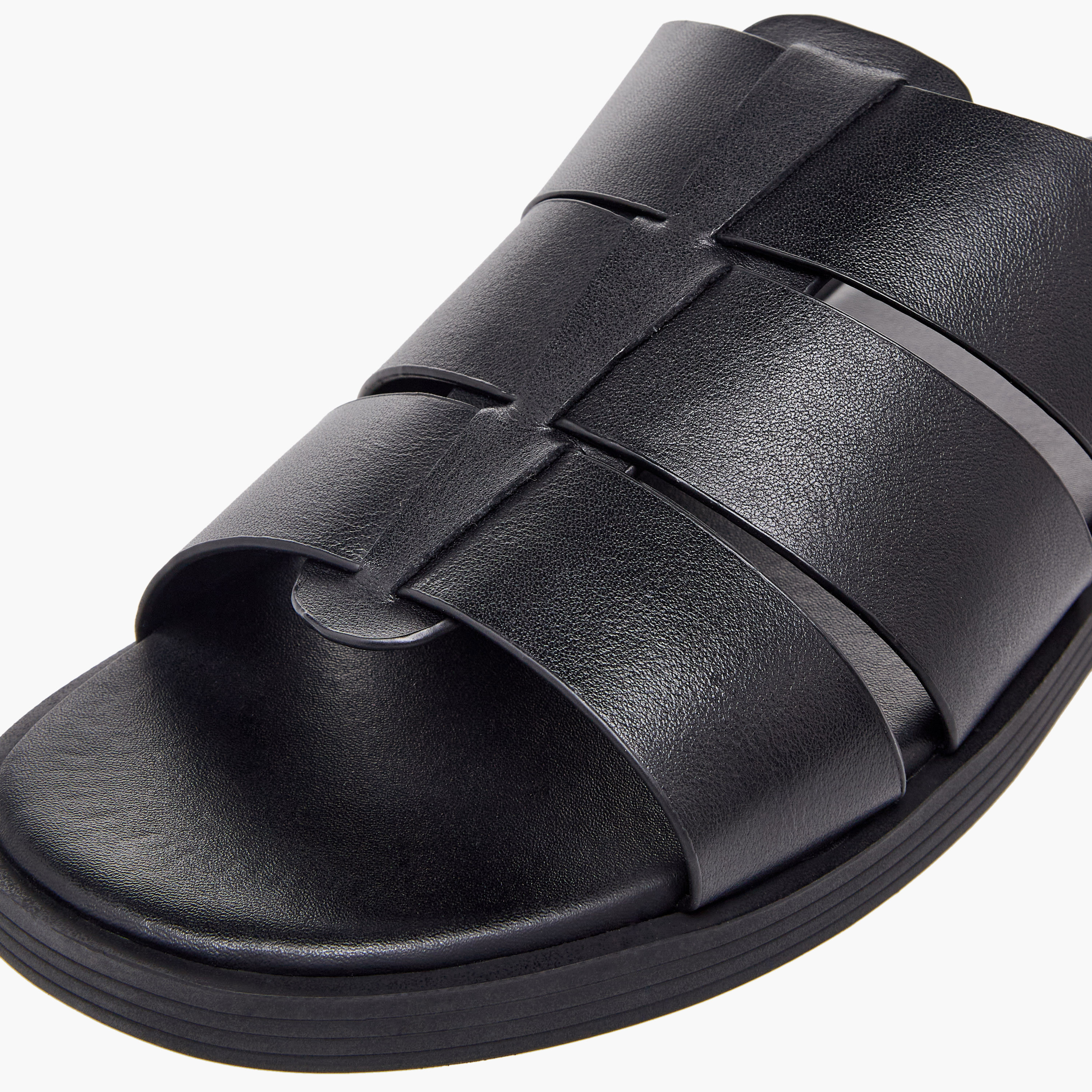 Duchini Men Slip-On Leather Comfort Sandals-men-shoes-sandals-image-6