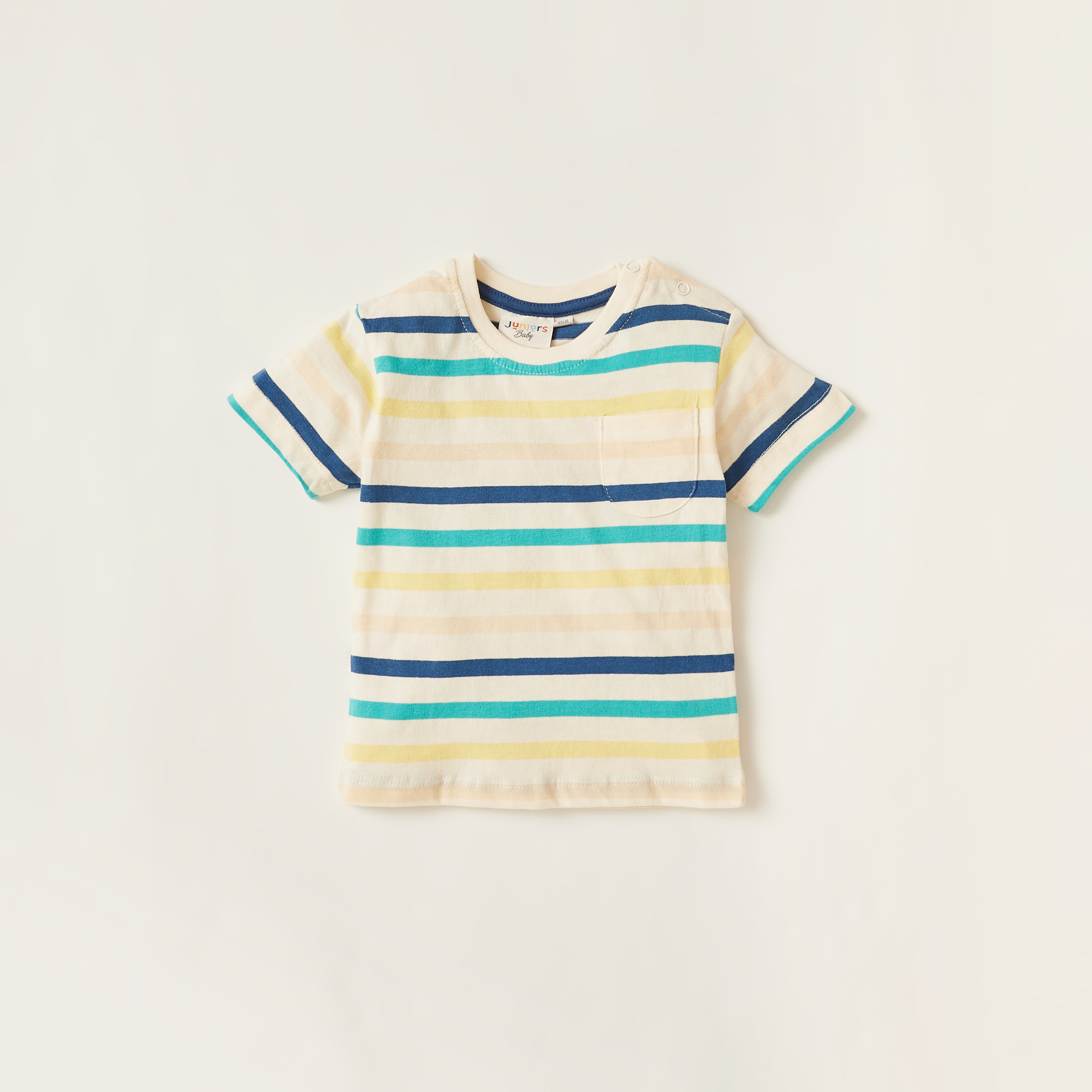 Juniors Printed Crew Neck T-shirt with Short Sleeves - Set of 3-baby-girls-clothing-multipacks-image-3