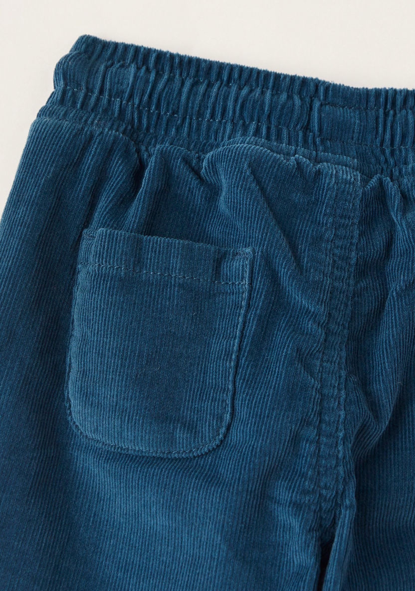 Juniors Solid Pants with Drawstring Closure and Pockets-Pants-image-2