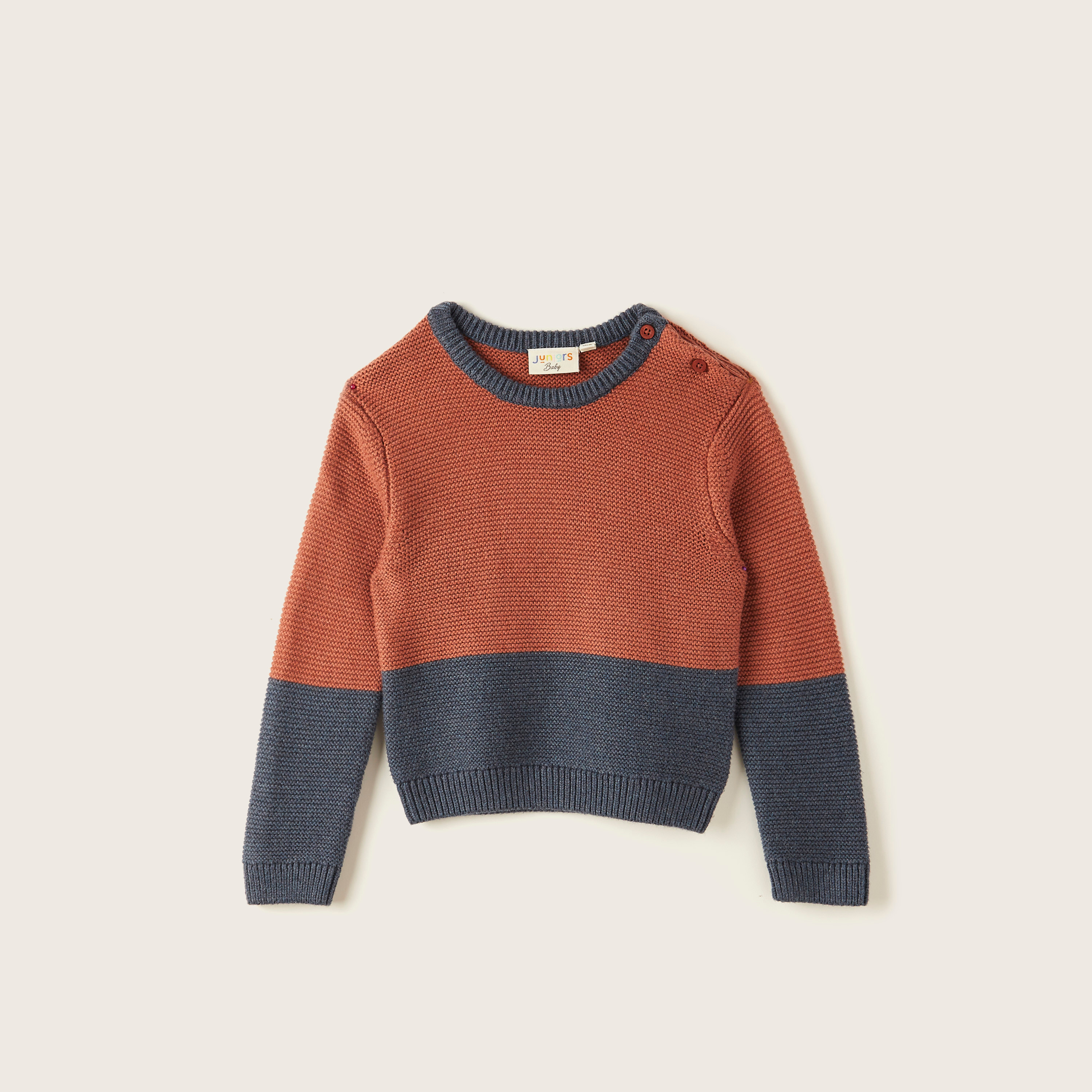 Juniors Textured Pullover with Long Sleeves-baby-boys-clothing-winterwear-jumpersandcardigans-image-1