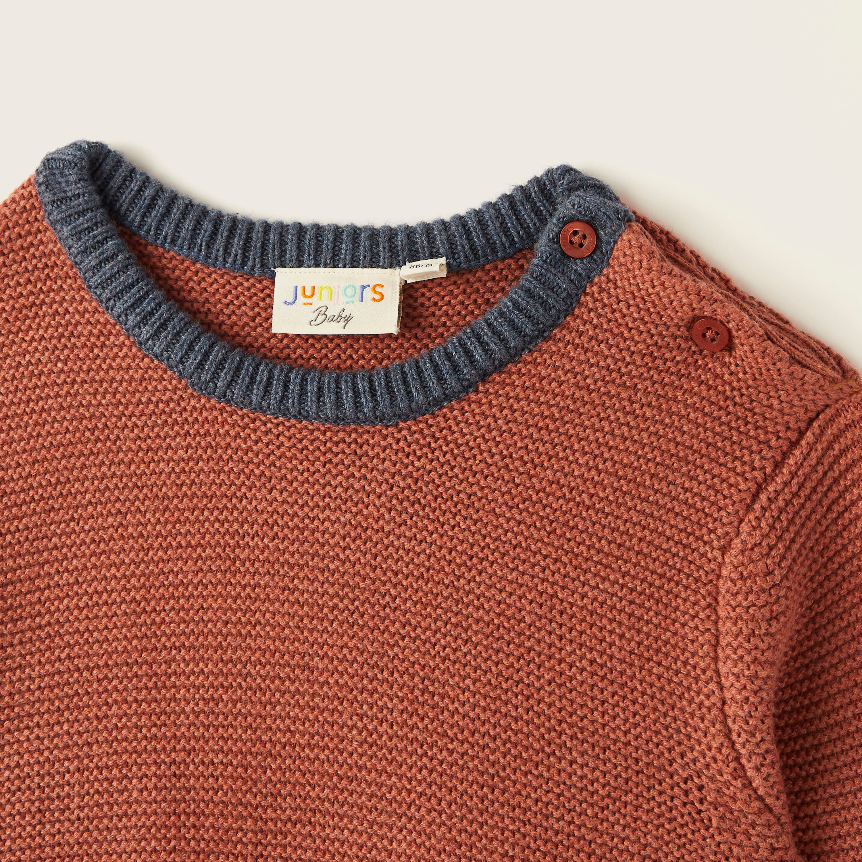 Juniors Textured Pullover with Long Sleeves-baby-boys-clothing-winterwear-jumpersandcardigans-image-2