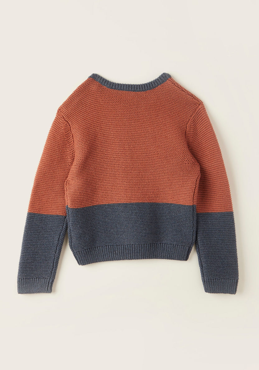 Juniors Textured Pullover with Long Sleeves-Sweaters and Cardigans-image-3