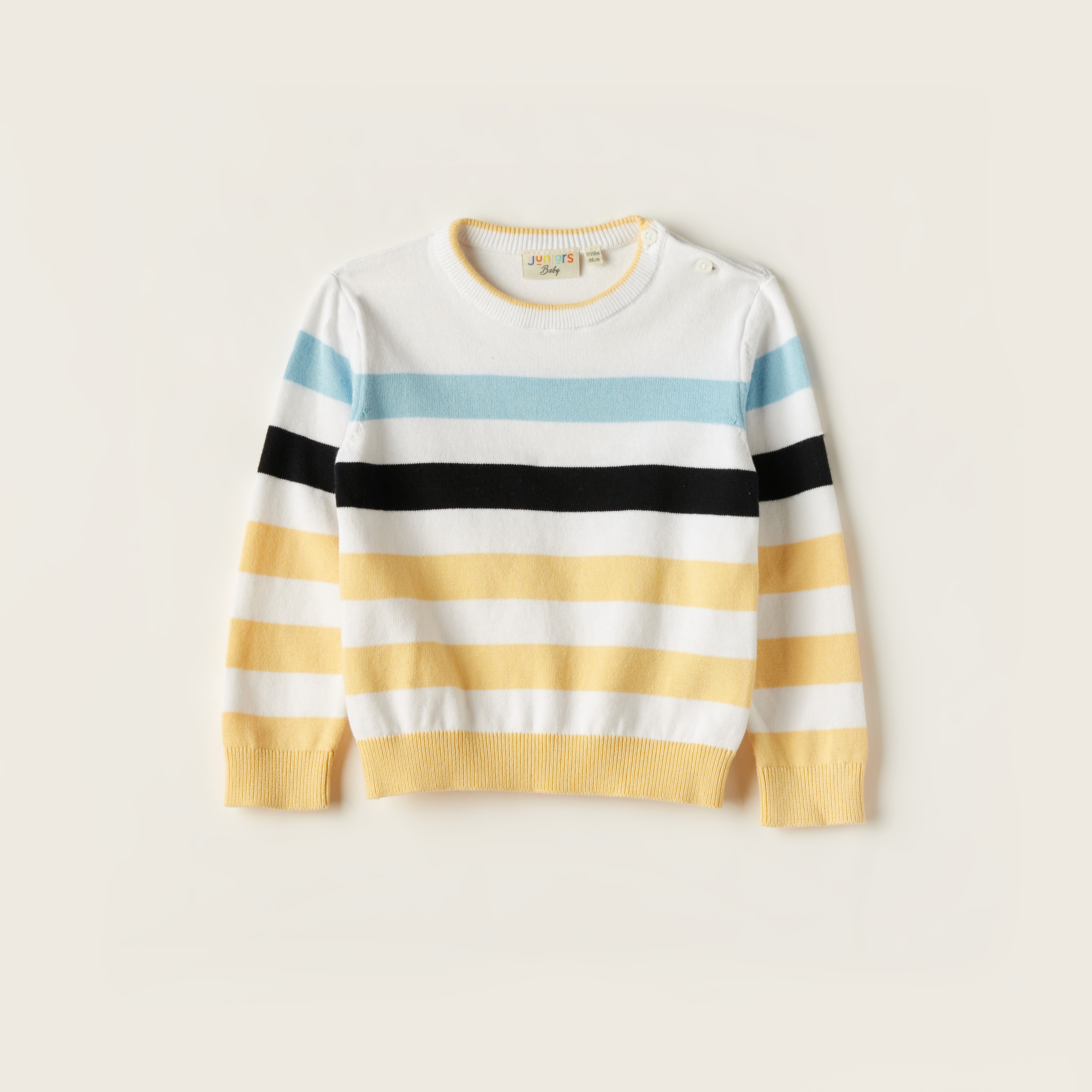 Juniors Striped Pullover with Long Sleeves-baby-boys-clothing-winterwear-jumpersandcardigans-image-1