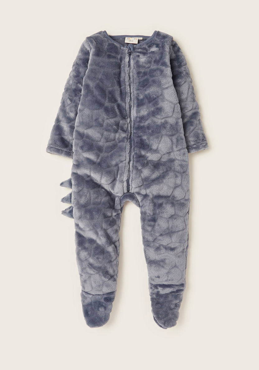 Juniors Textured Coverall with Long Sleeves and Zip Closure-Rompers%2C Dungarees and Jumpsuits-image-0
