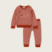 Juniors Printed Sweatshirt and Jog Pants Set-Clothes Sets-thumbnail-0