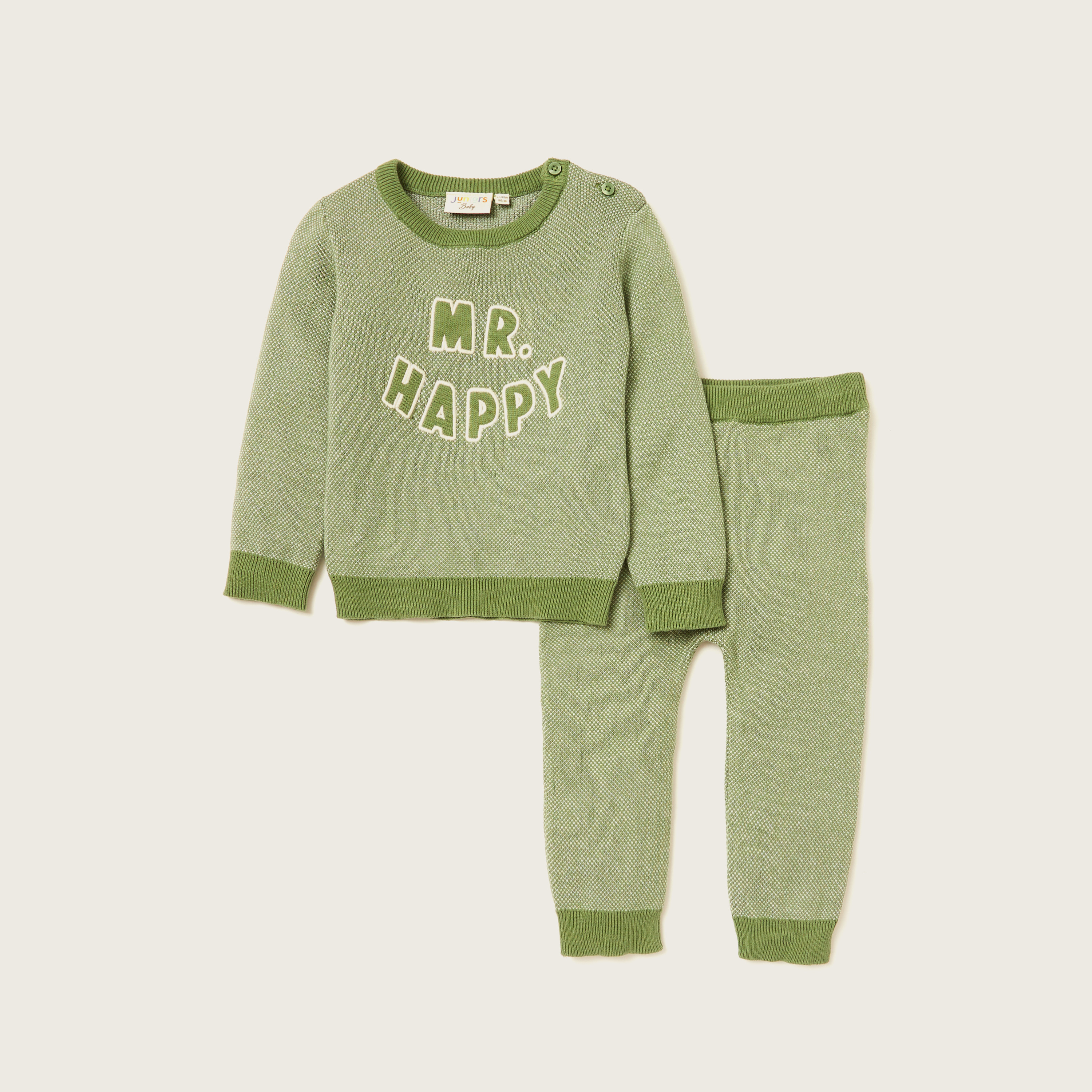 Juniors Textured Sweatshirt and Jog Pant Set-baby-boys-clothing-winterwear-setsandcoords-image-1