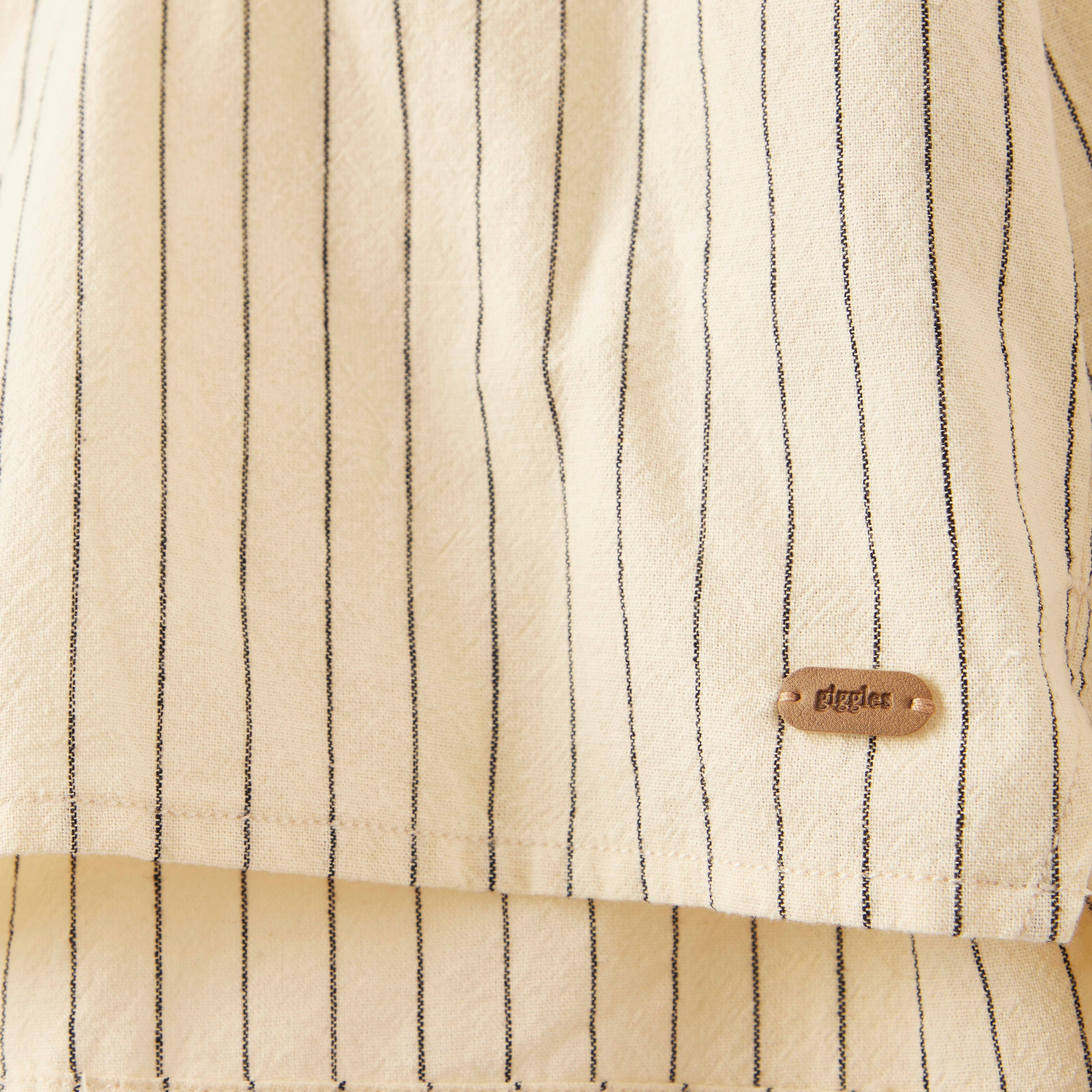 Giggles Striped Shirt with Henley Neck and Long Sleeves-baby-boys-clothing-shirts-image-4