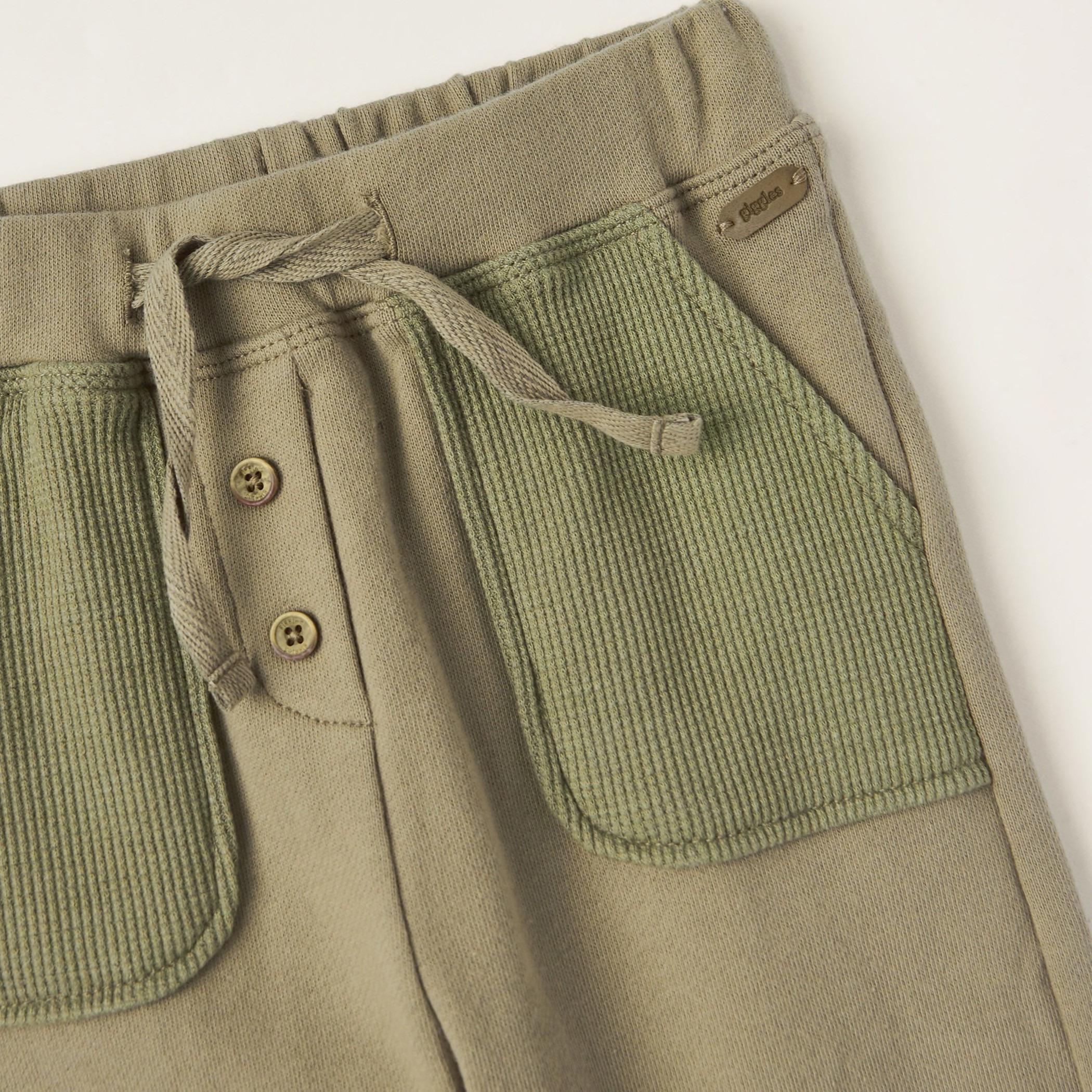 Giggles Solid Pants with Patch Pockets and Elasticated Drawstring Closure-baby-boys-clothing-bottoms-trousers-image-2