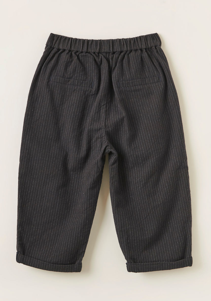 Giggles Textured Woven Pants with Elasticised Waistband-Pants-image-3