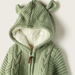 Giggles Textured Cardigan with Long Sleeves and Hood-Sweaters and Cardigans-thumbnail-1