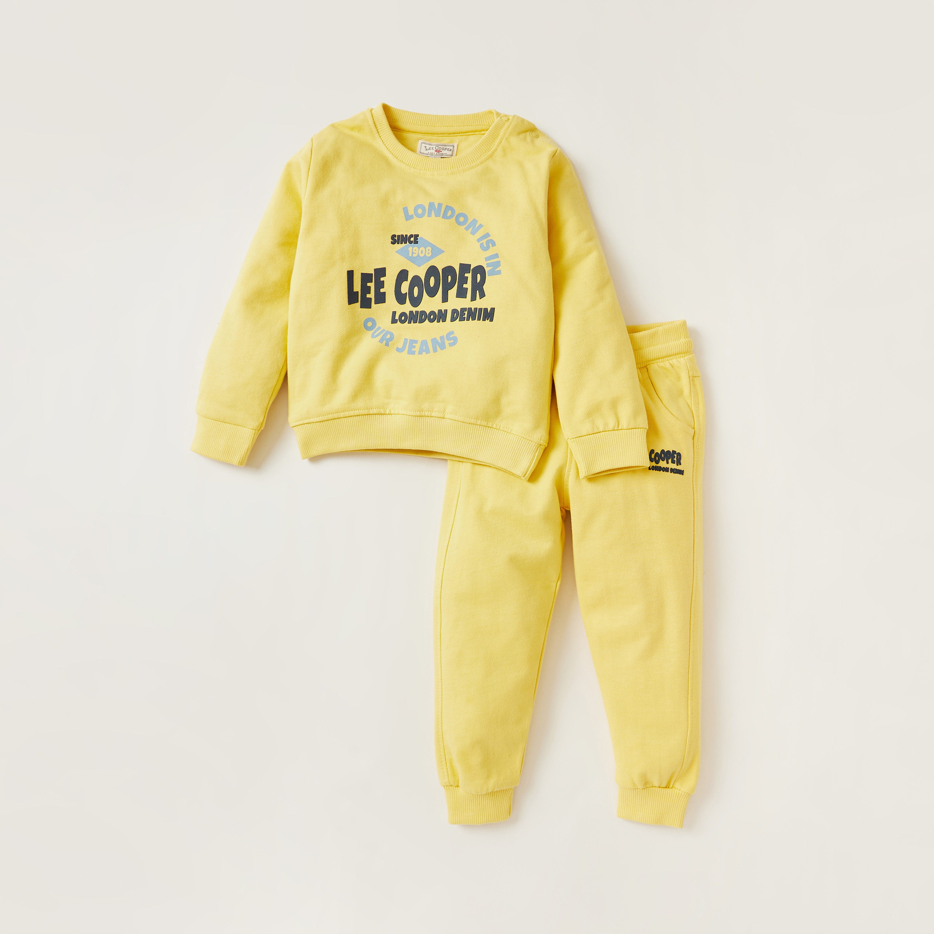 Lee Cooper Graphic Print Sweatshirt and Jog Pants Set-baby-boys-clothing-setsandcoords-image-1