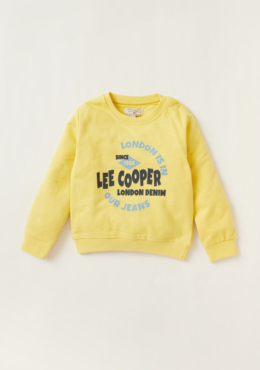 Lee Cooper Graphic Print Sweatshirt and Jog Pants Set-Clothes Sets-image-1