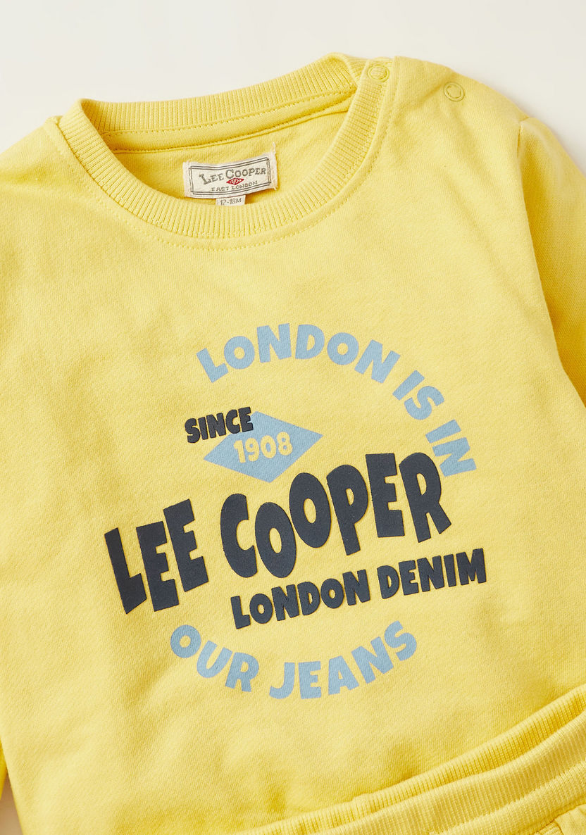 Lee Cooper Graphic Print Sweatshirt and Jog Pants Set-Clothes Sets-image-3