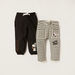 Snoopy Print Knit Pants with Pockets and Drawstring Closure - Set of 2-Pants-thumbnail-0