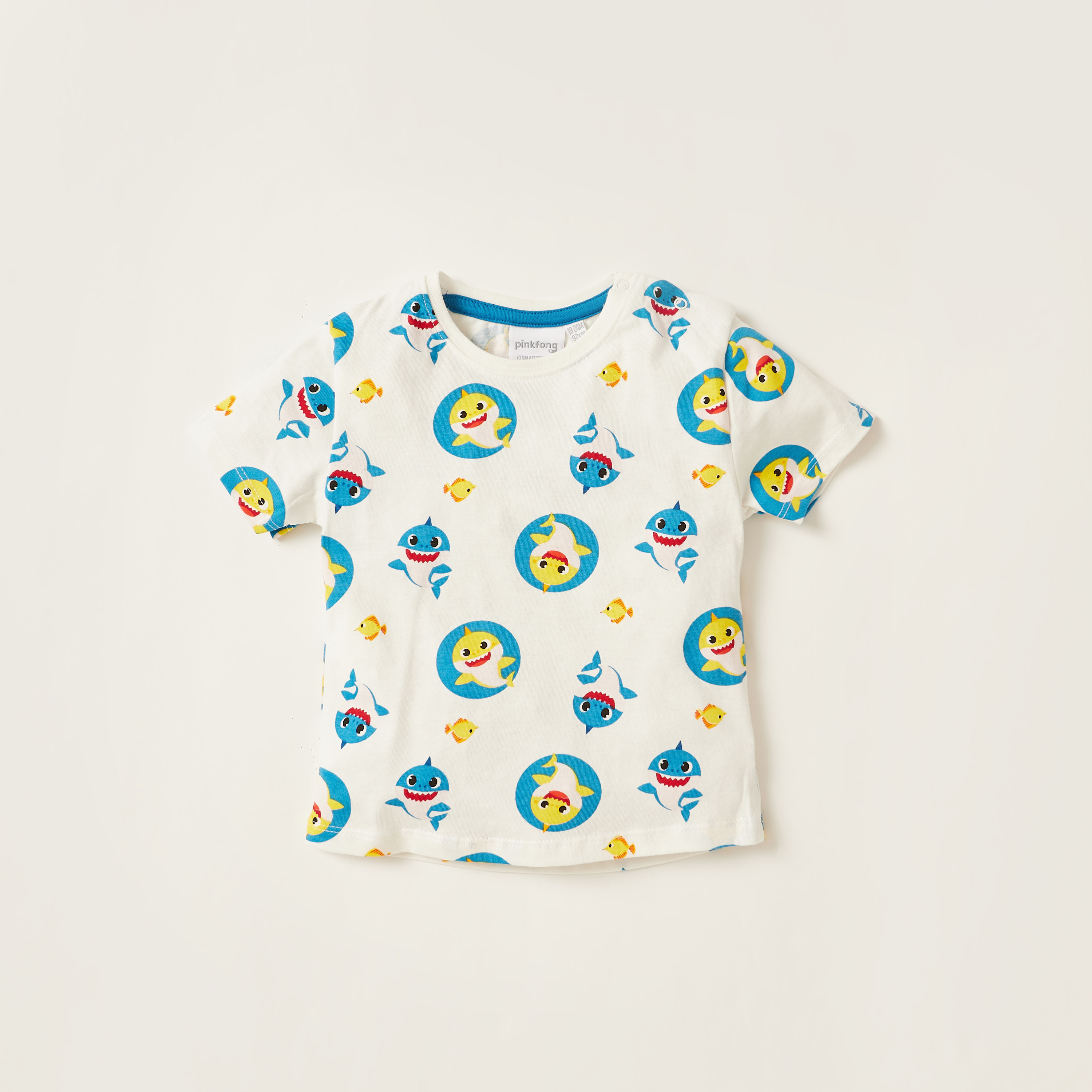 Printed Round Neck T-shirt and Shorts Set-baby-boys-clothing-setsandcoords-image-2