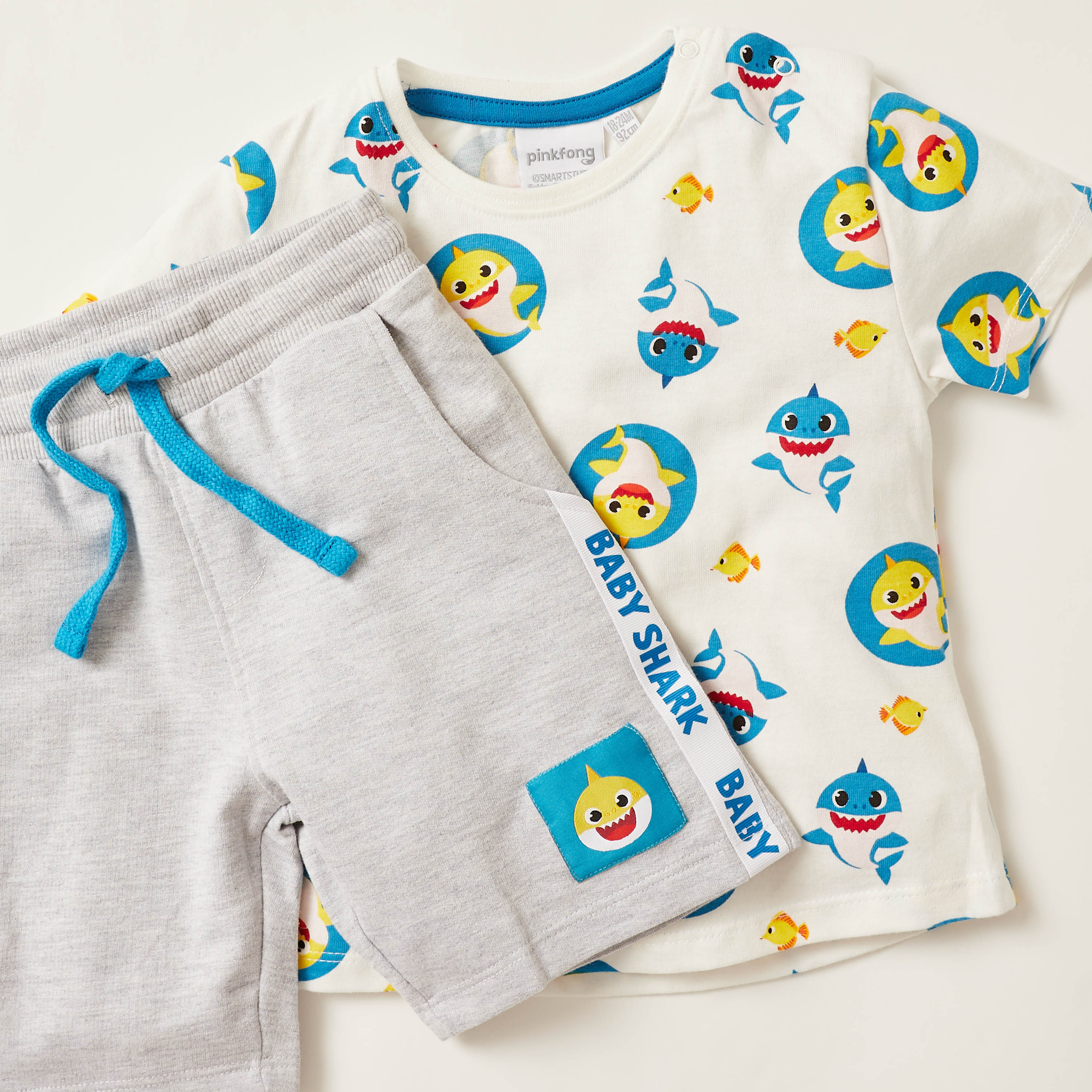 Printed Round Neck T-shirt and Shorts Set-baby-boys-clothing-setsandcoords-image-4