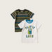 Juniors Printed Crew Neck T-shirt with Short Sleeves - Set of 2-Multipacks-thumbnail-0