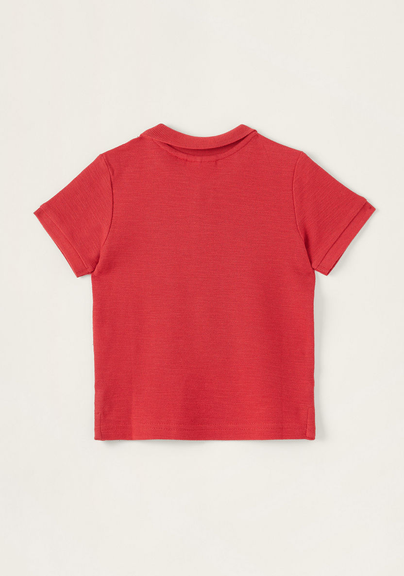 Juniors Solid Polo T-shirt with Short Sleeves-T Shirts-image-3