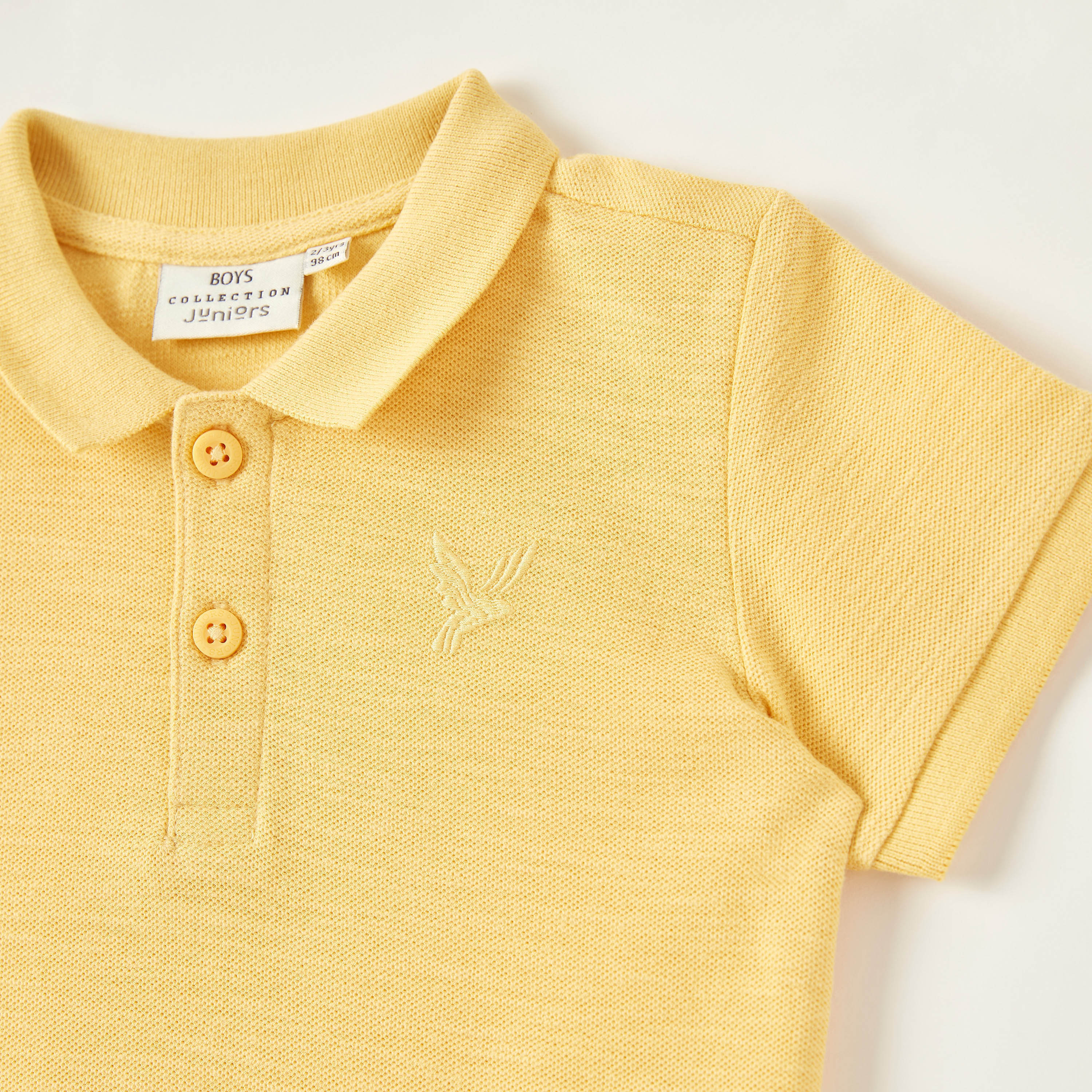 Juniors Solid Polo T-shirt with Short Sleeves-boys-clothing-tshirtsandpolos-image-2